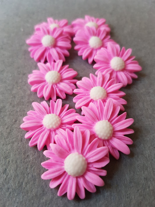 Daisy - Pink 10pcs Edible Cake Decorations