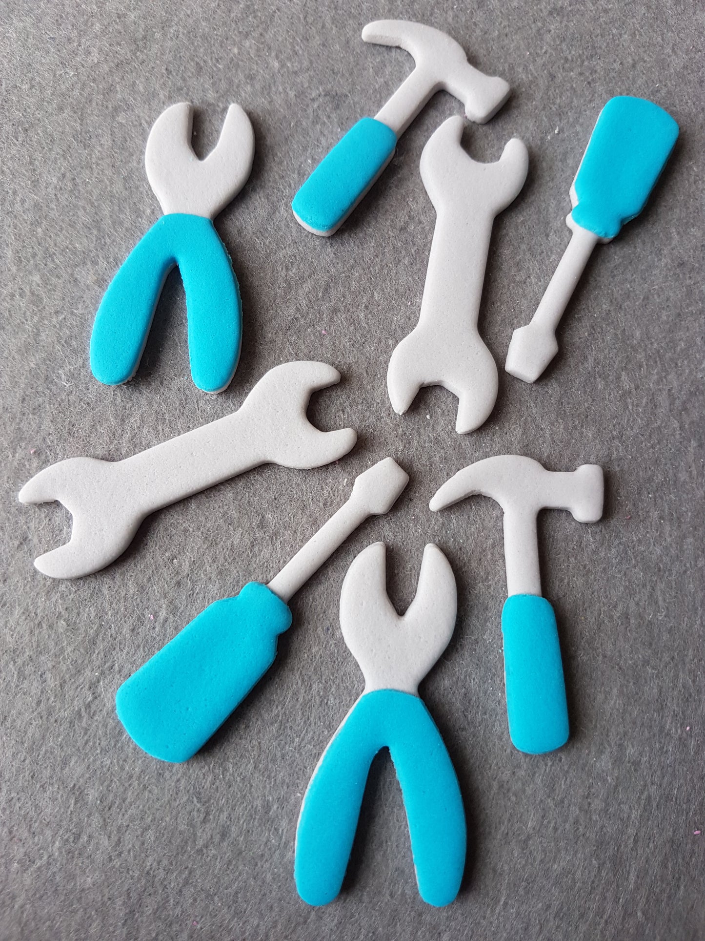 Tool Set Blue 8pcs Edible Cake Decorations