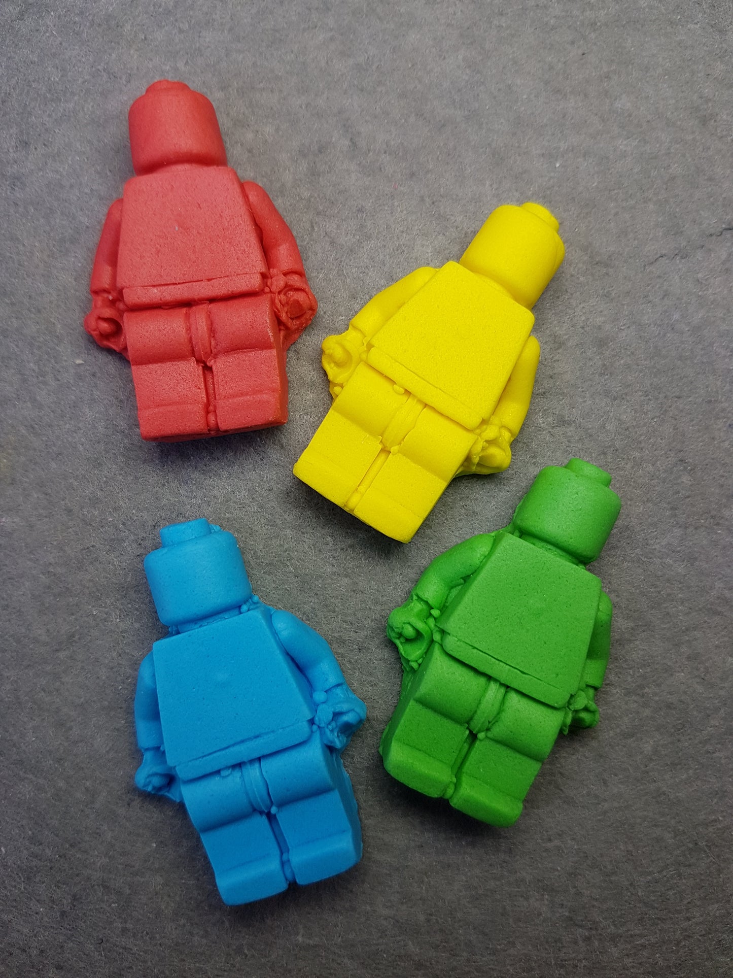 Building Blocks Figures Boys 4pcs Edible Cake Decorations