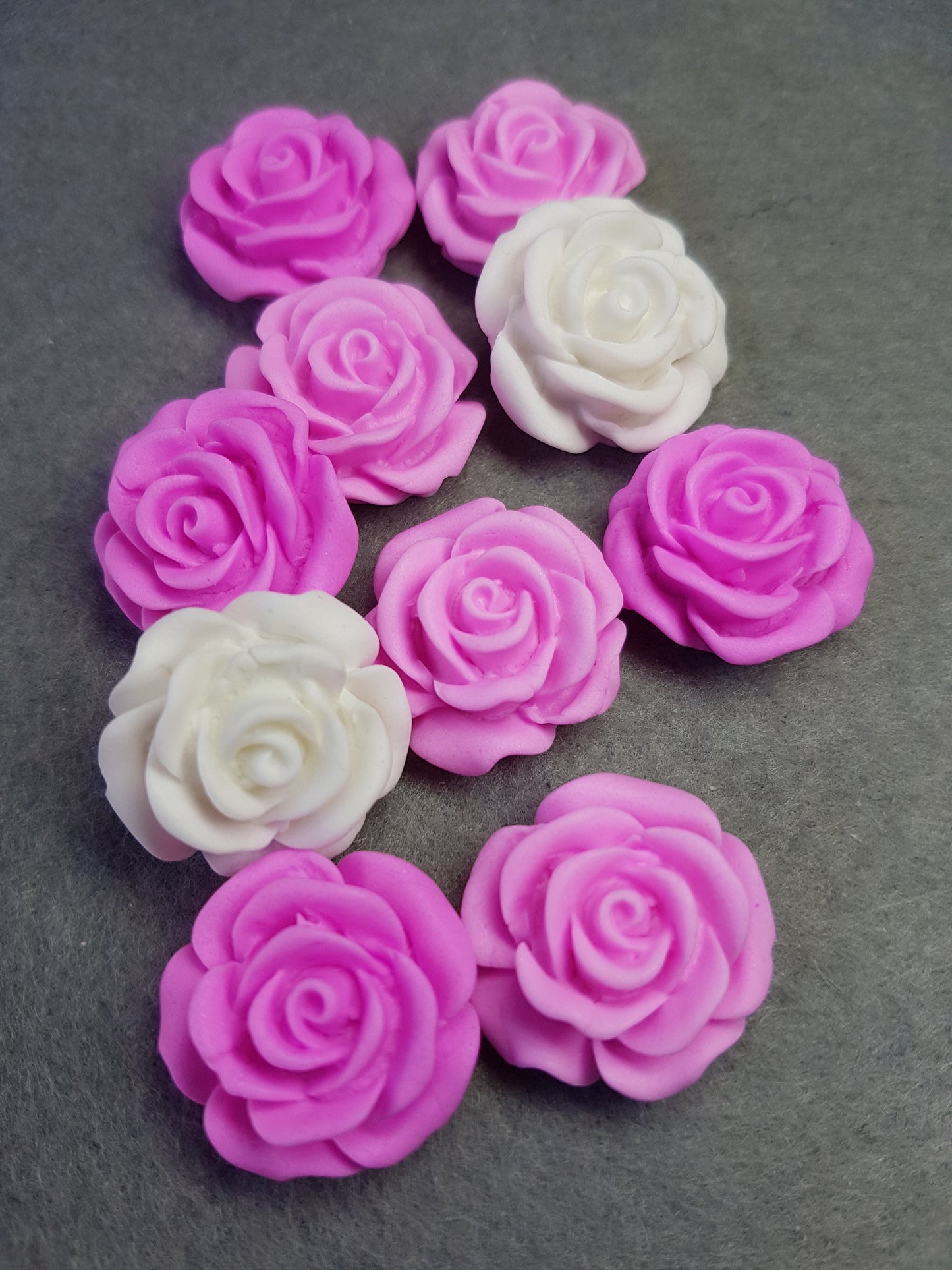 Roses Pink Mix Set 10pcs Edible Cake Decorations