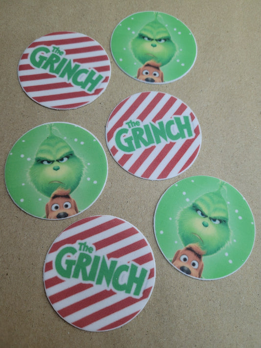 Grinchmas Toppers 6pcs Edible Cake Decorations