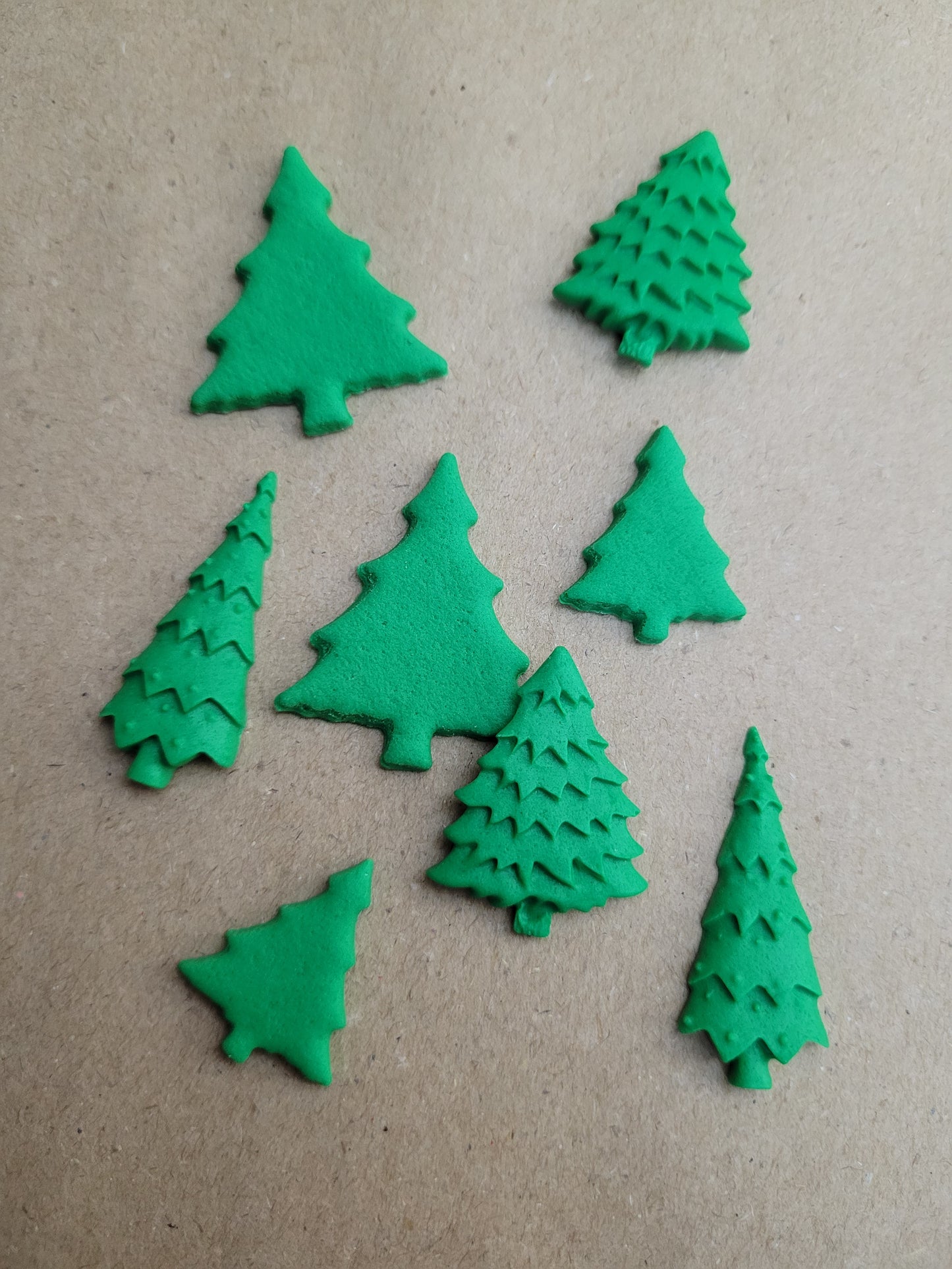 Forest Trees 8pcs Edible Cake Decorations