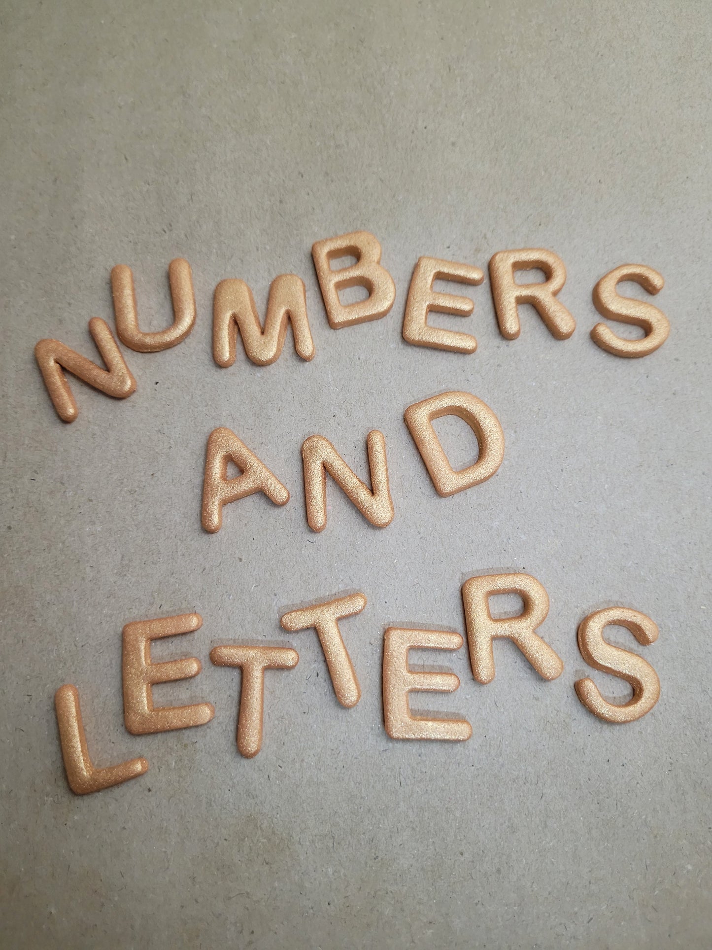 Gold Shimmer Letters & Numbers Edible Cake Decorations