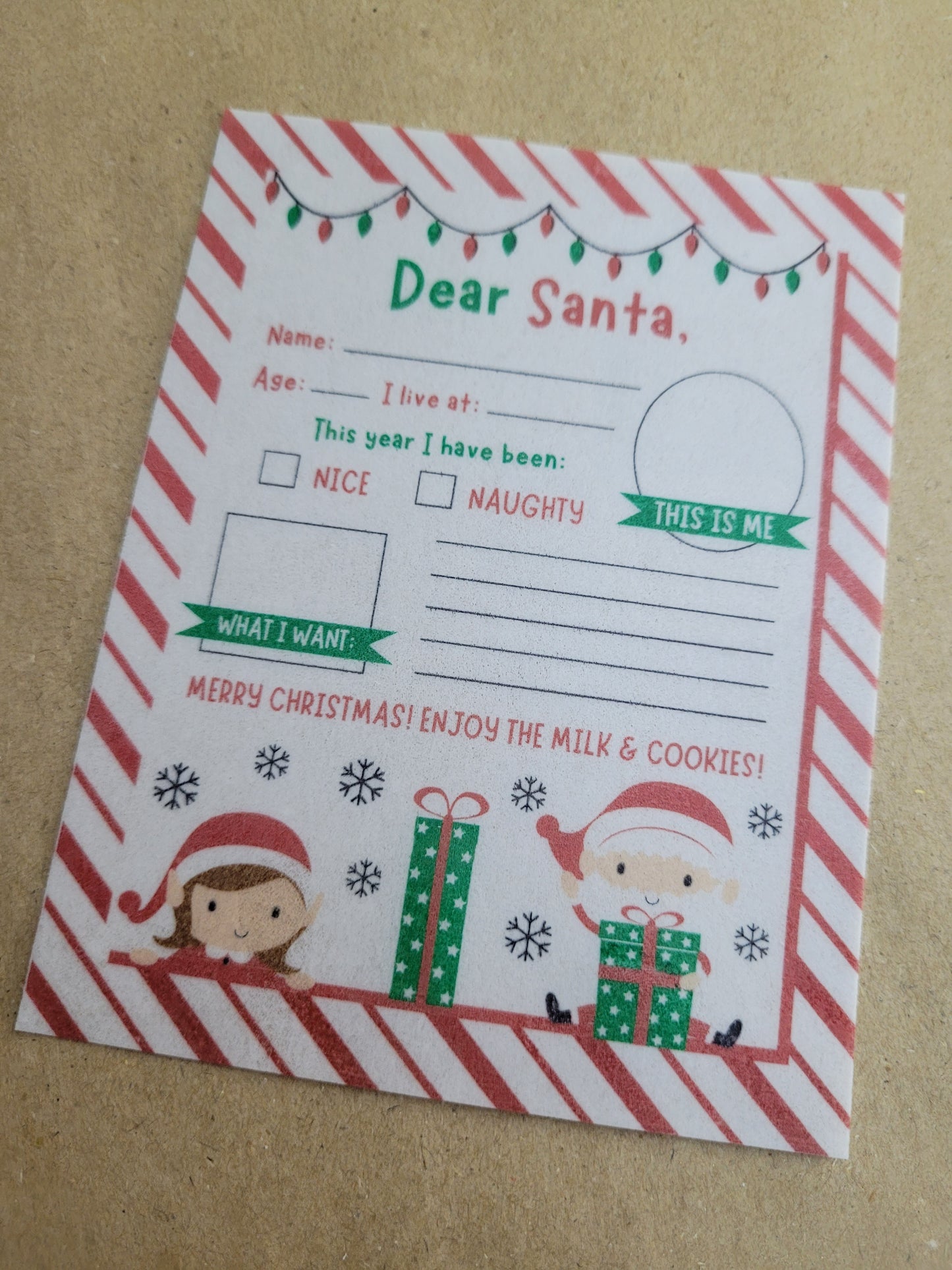 Santa's Letter #01 Wafer paper