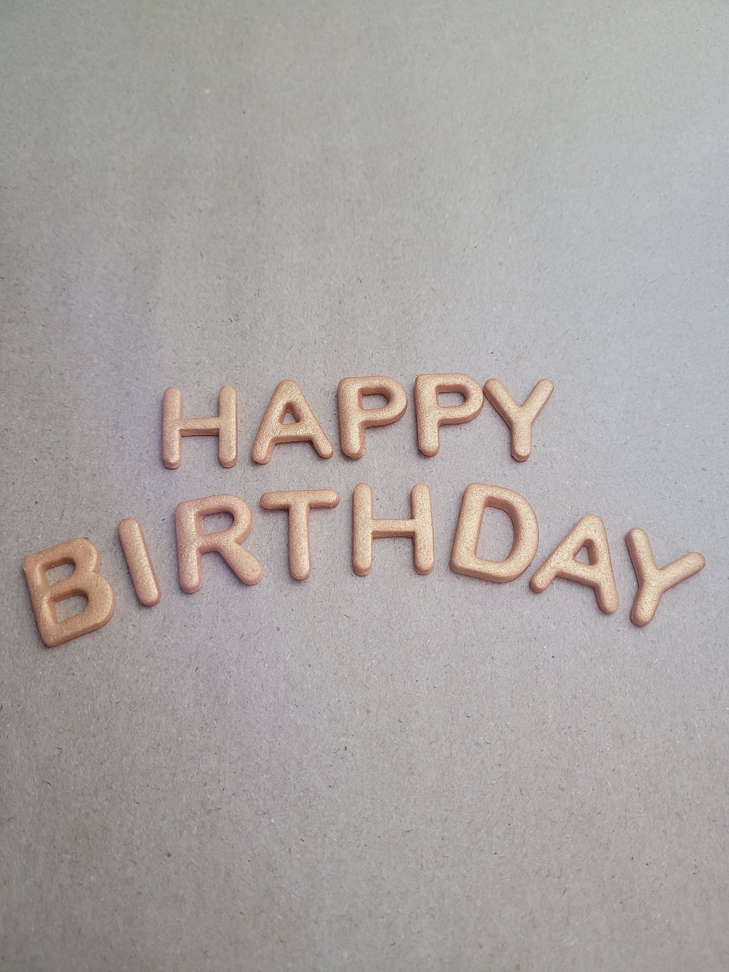 Gold Shimmer Letters & Numbers Edible Cake Decorations