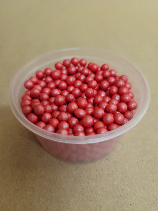 Red 4mm Pearls 60g