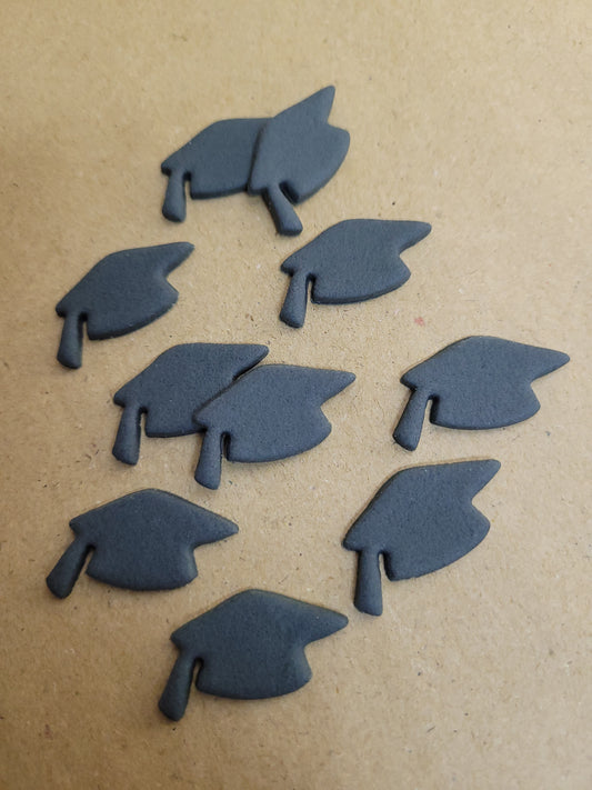 Graduation Hats 10pcs Edible Cake Decorations