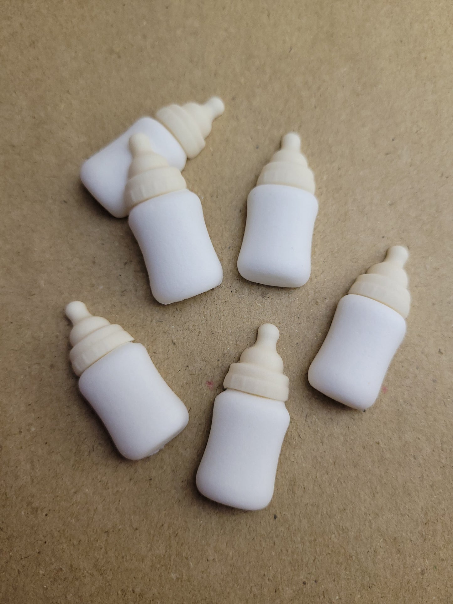 Baby Bottle White 6pcs Edible Cake Decorations