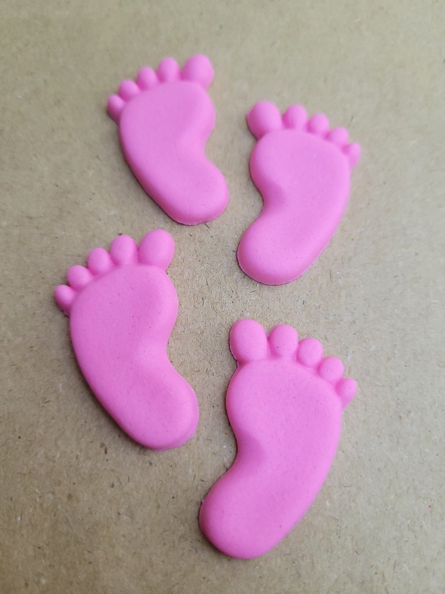 Baby Feet Pink Large 4pcs Edible Cake Decorations