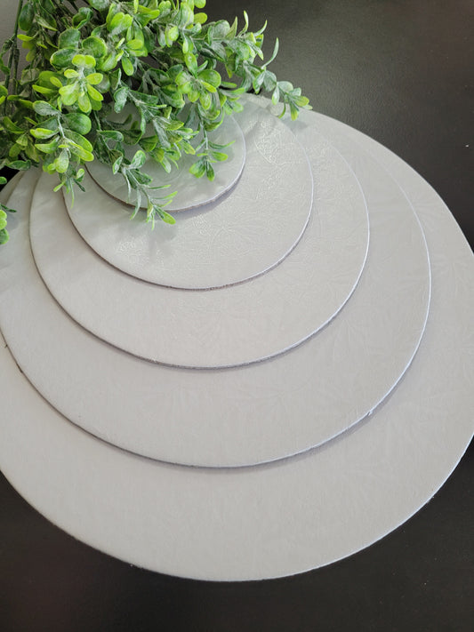 White Round Thin Cake Boards