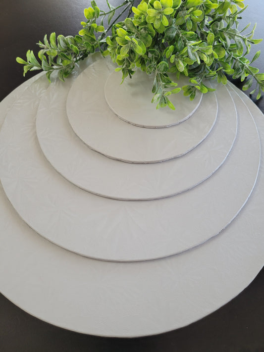 White Round Masonite Cake Boards