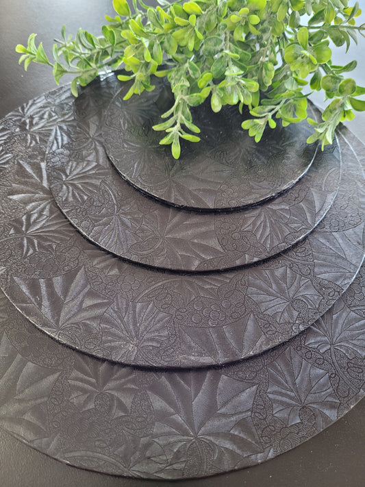 Black Round Masonite Cake Boards