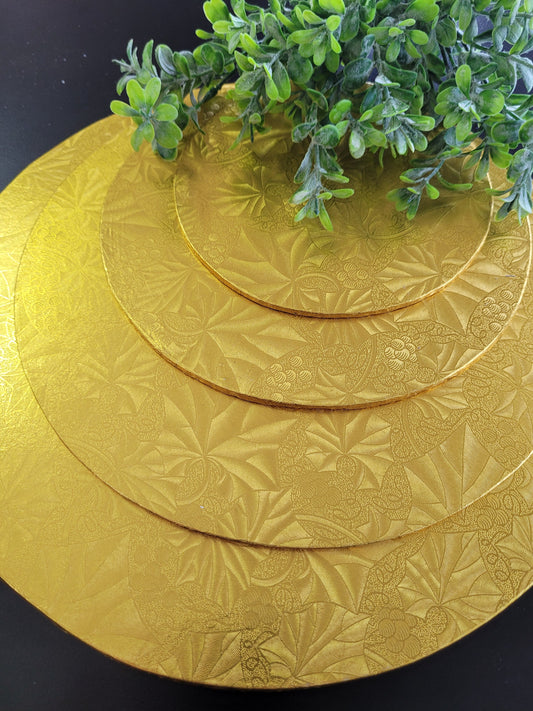 Gold Round Masonite Cake Boards