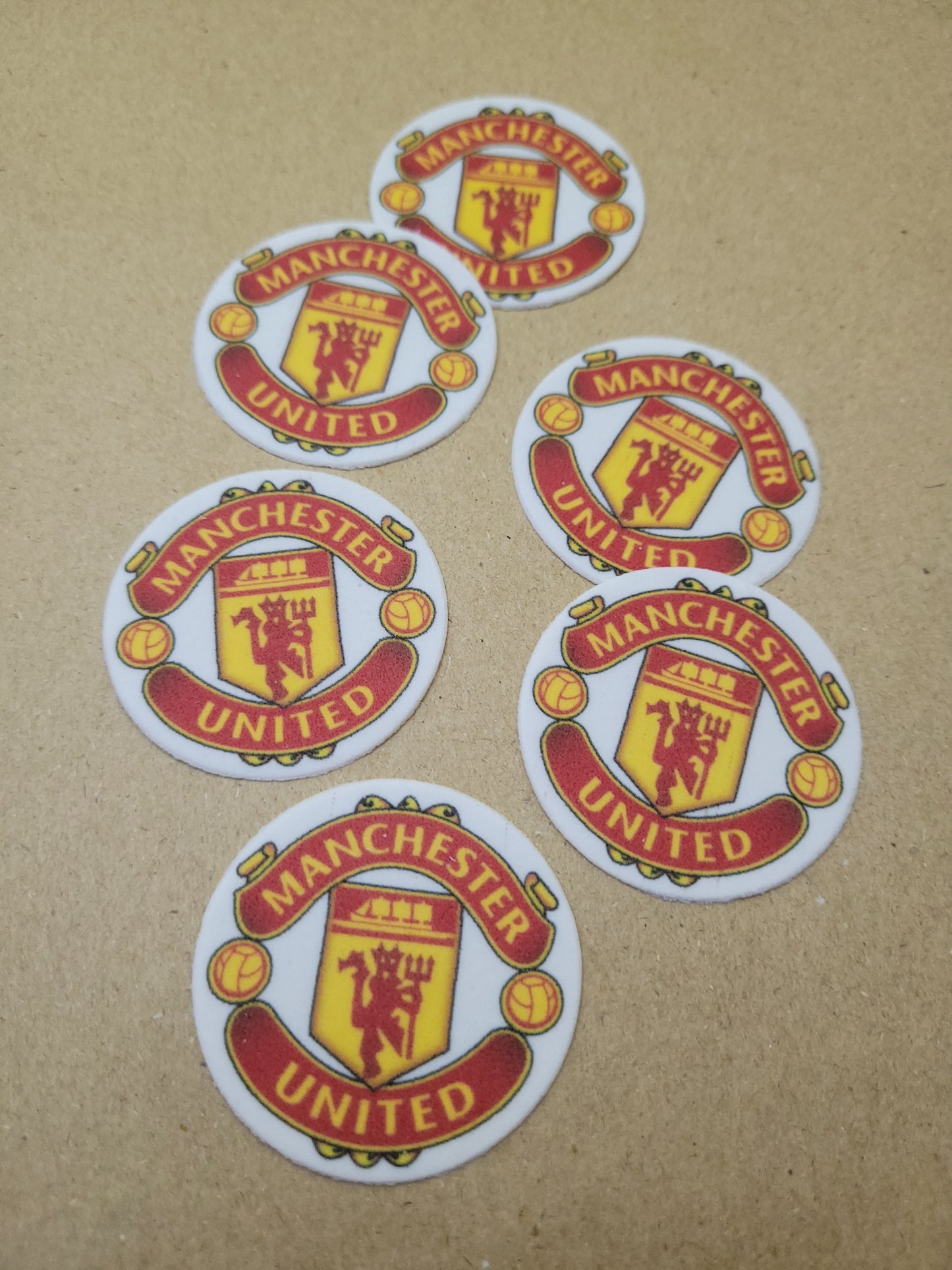 Soccer Theme Manchester United Toppers 6s Edible Cake Decorations