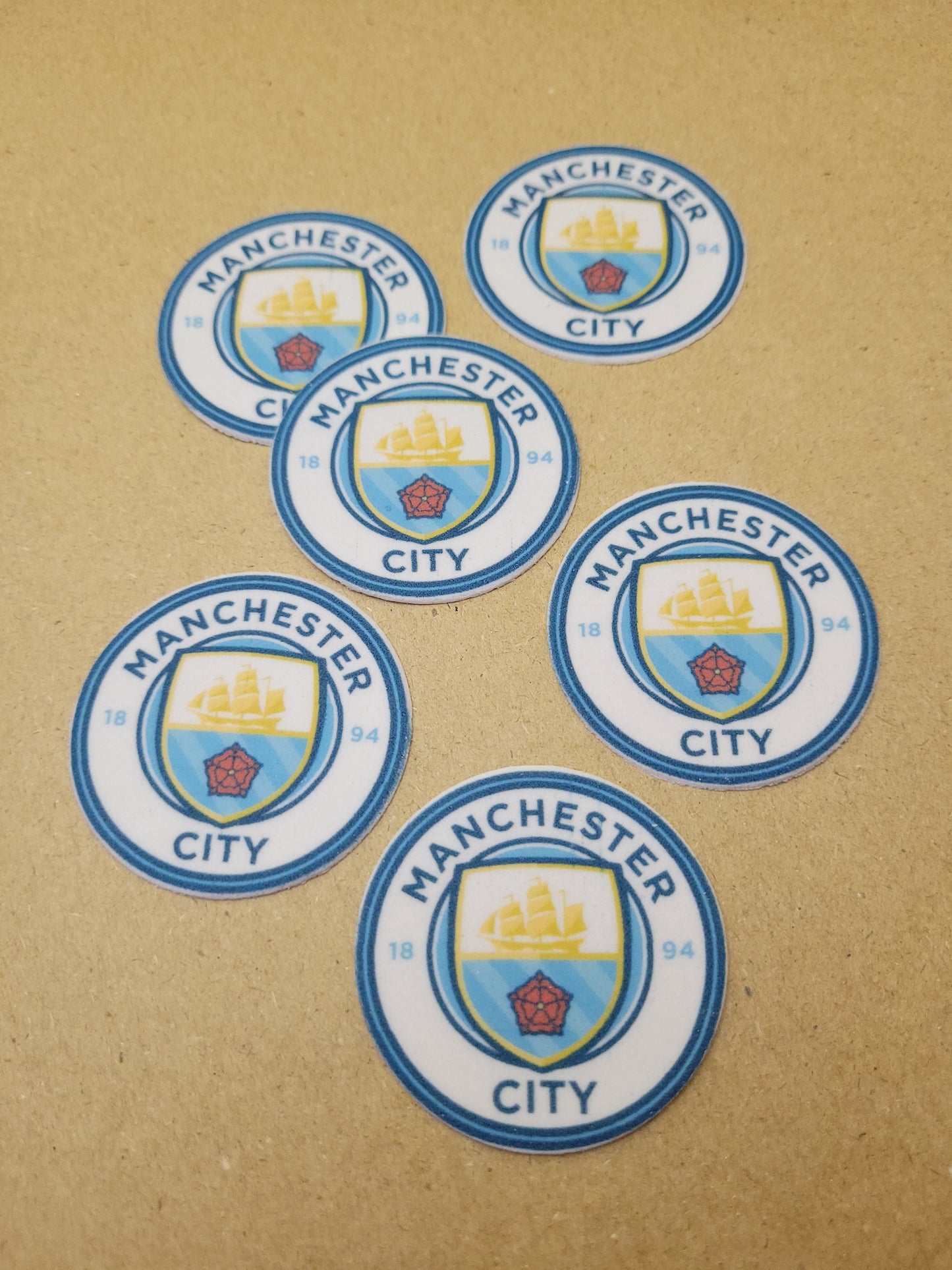 Soccer Theme Manchester City Toppers 6s Edible Cake Decorations