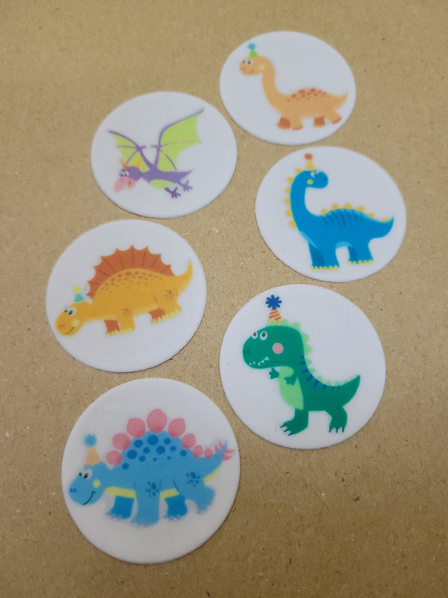 Dinosaur Theme Toppers 6pcs Edible Cake Decorations