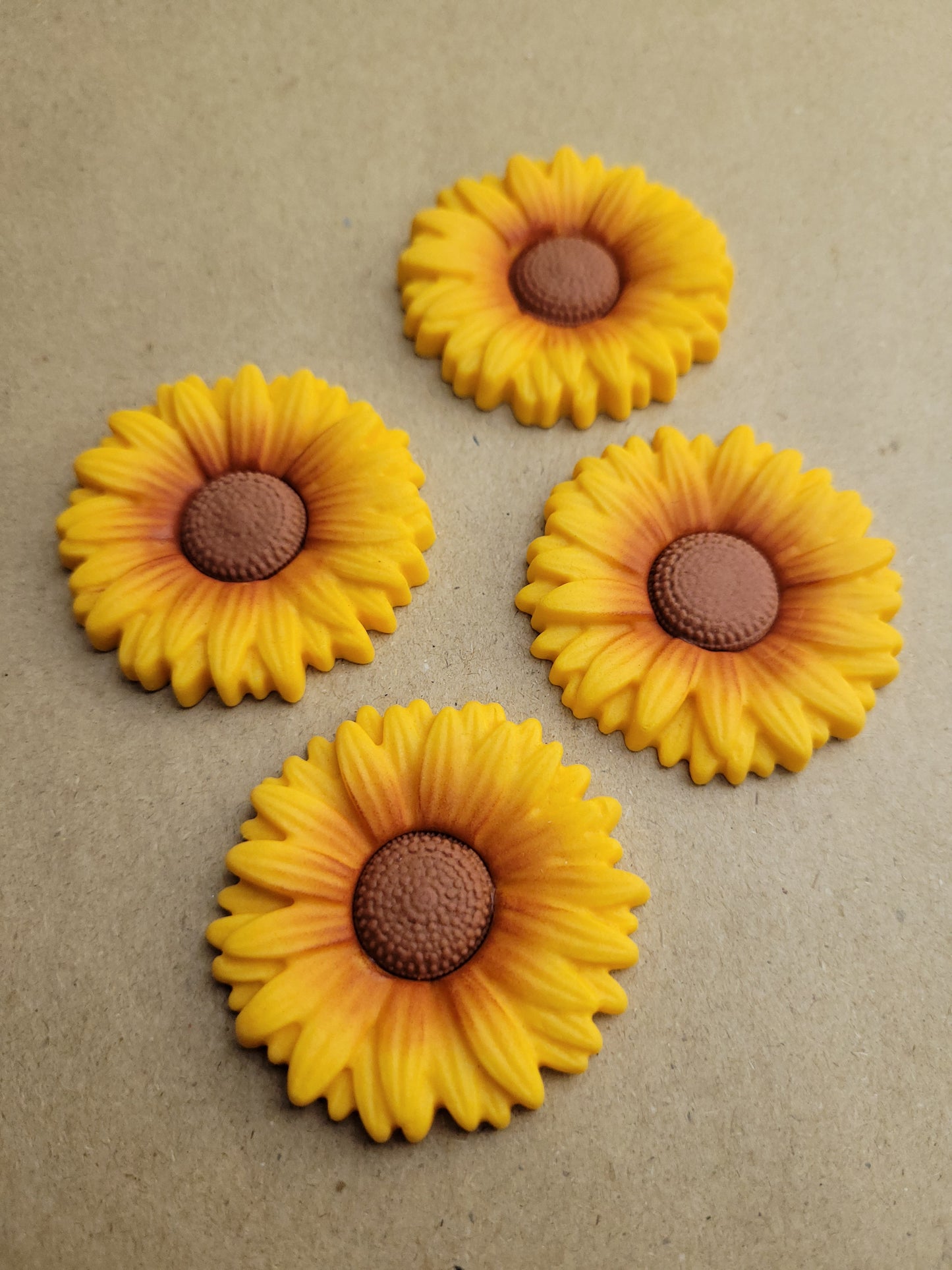 Sunflowers Toppers 4s Edible Cake Decorations