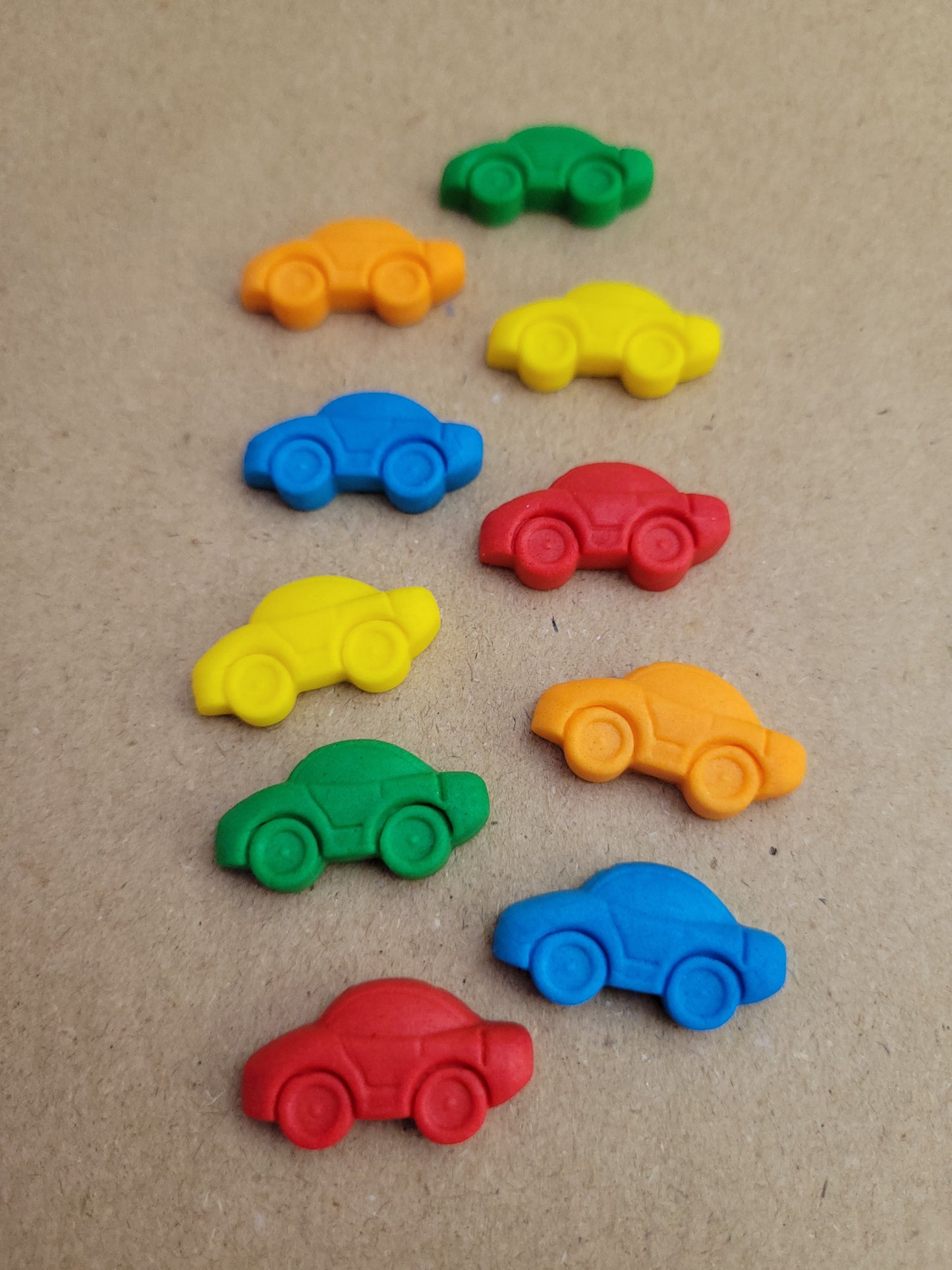 Cars Small 10pcs Edible Cake Decorations