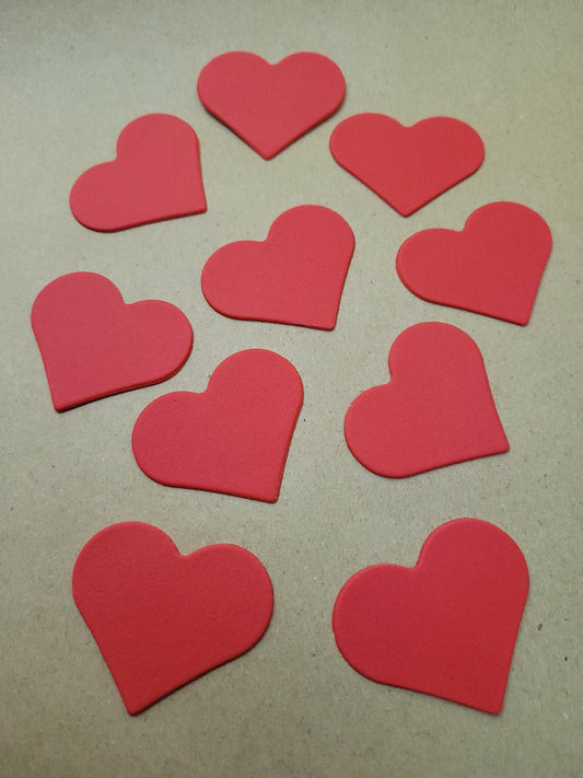 Heart Toppers - Red 10pcs Edible Cake Decorations