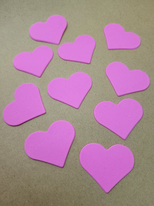 Heart Toppers - Pink 10pcs Edible Cake Decorations