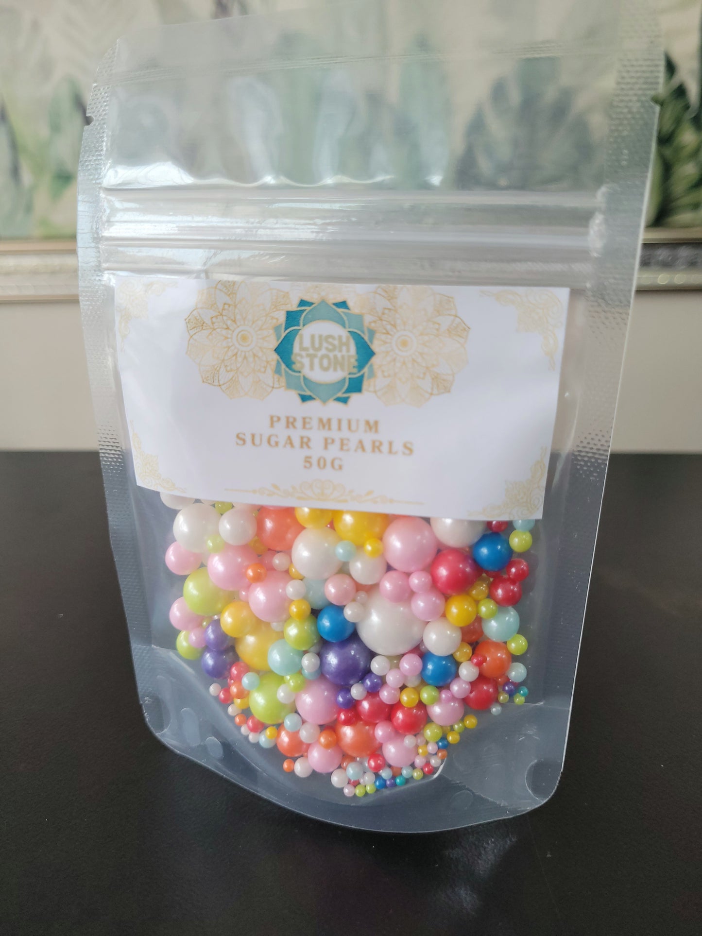 Premium Sugar Pearls 50g Colourful Mix