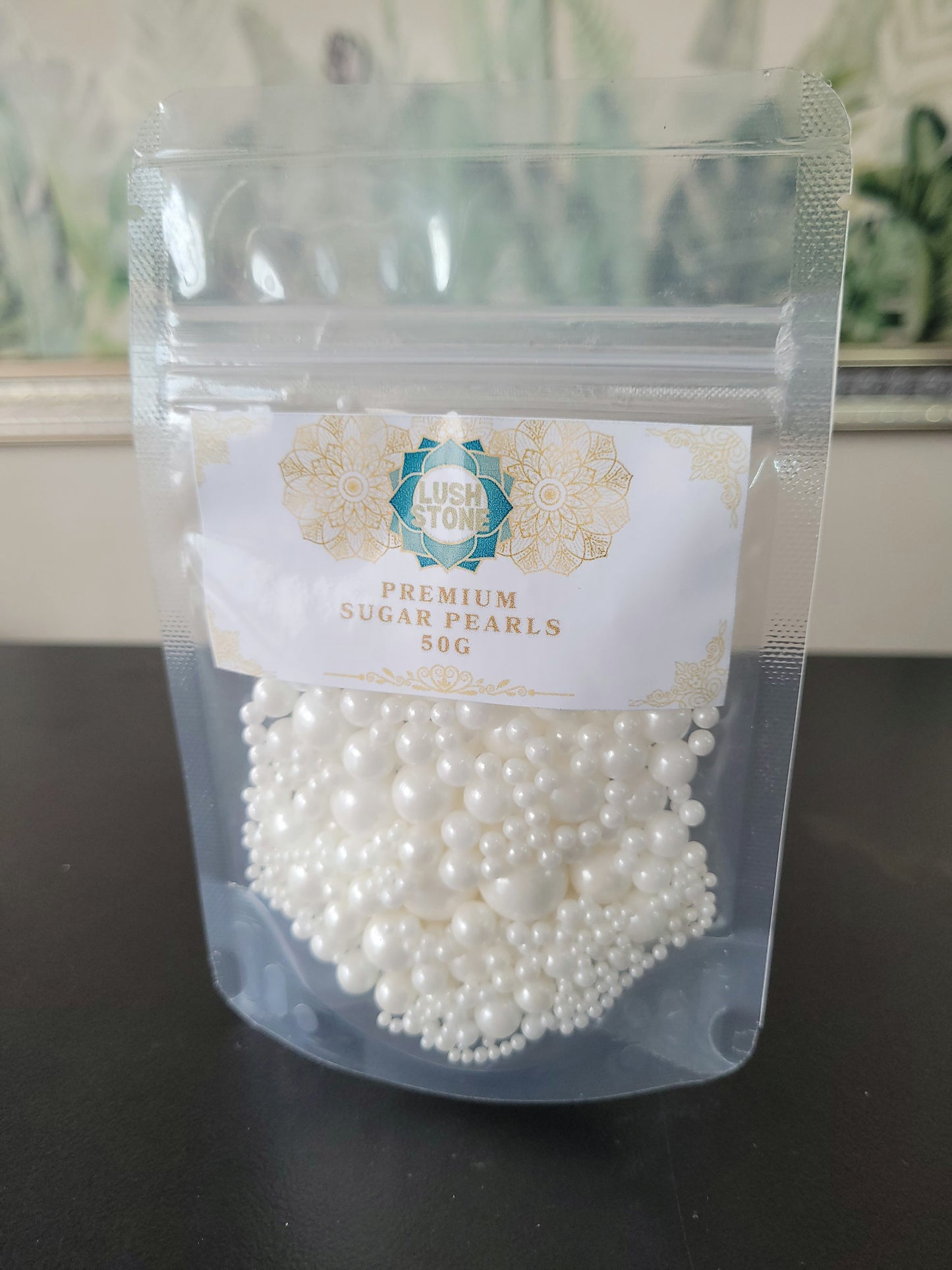 Premium Sugar Pearls 50g White