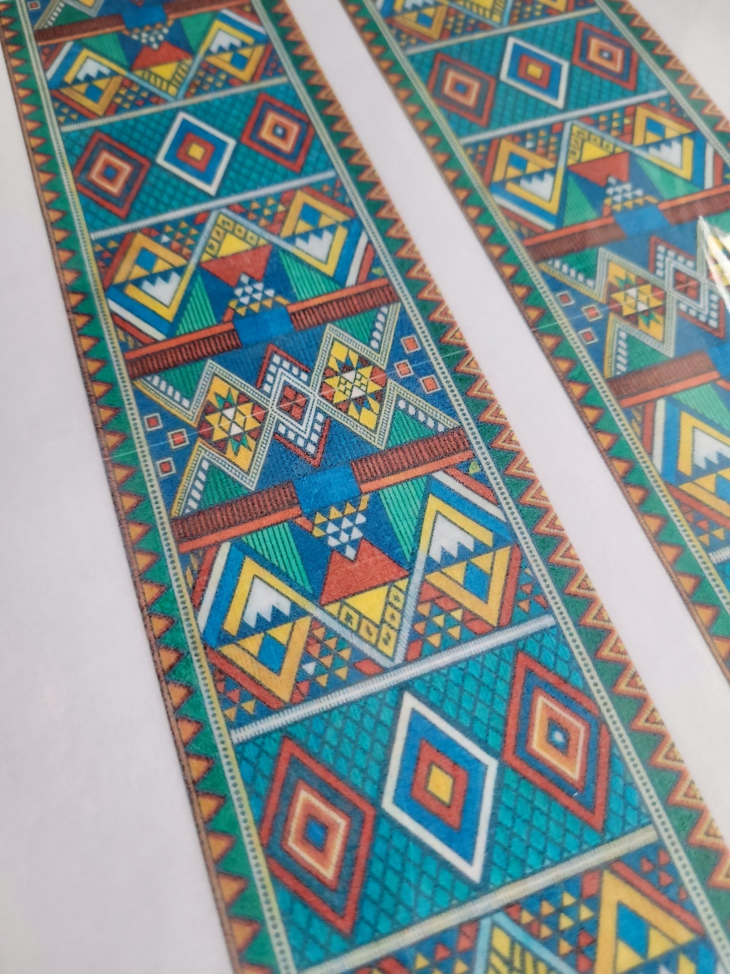 Wafer Paper Prints African Colourful Pattern Print Sheet - Bright Colourful Design Option No:001