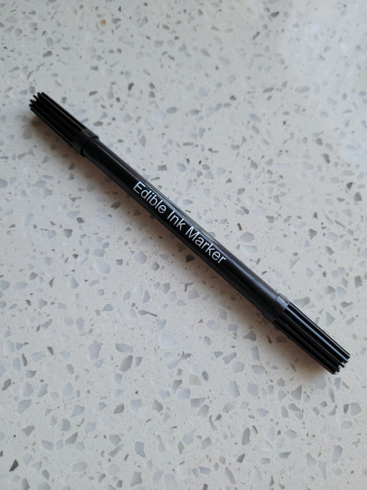 Dual Thick & Thin Tip Pen Black Edible Ink Marker