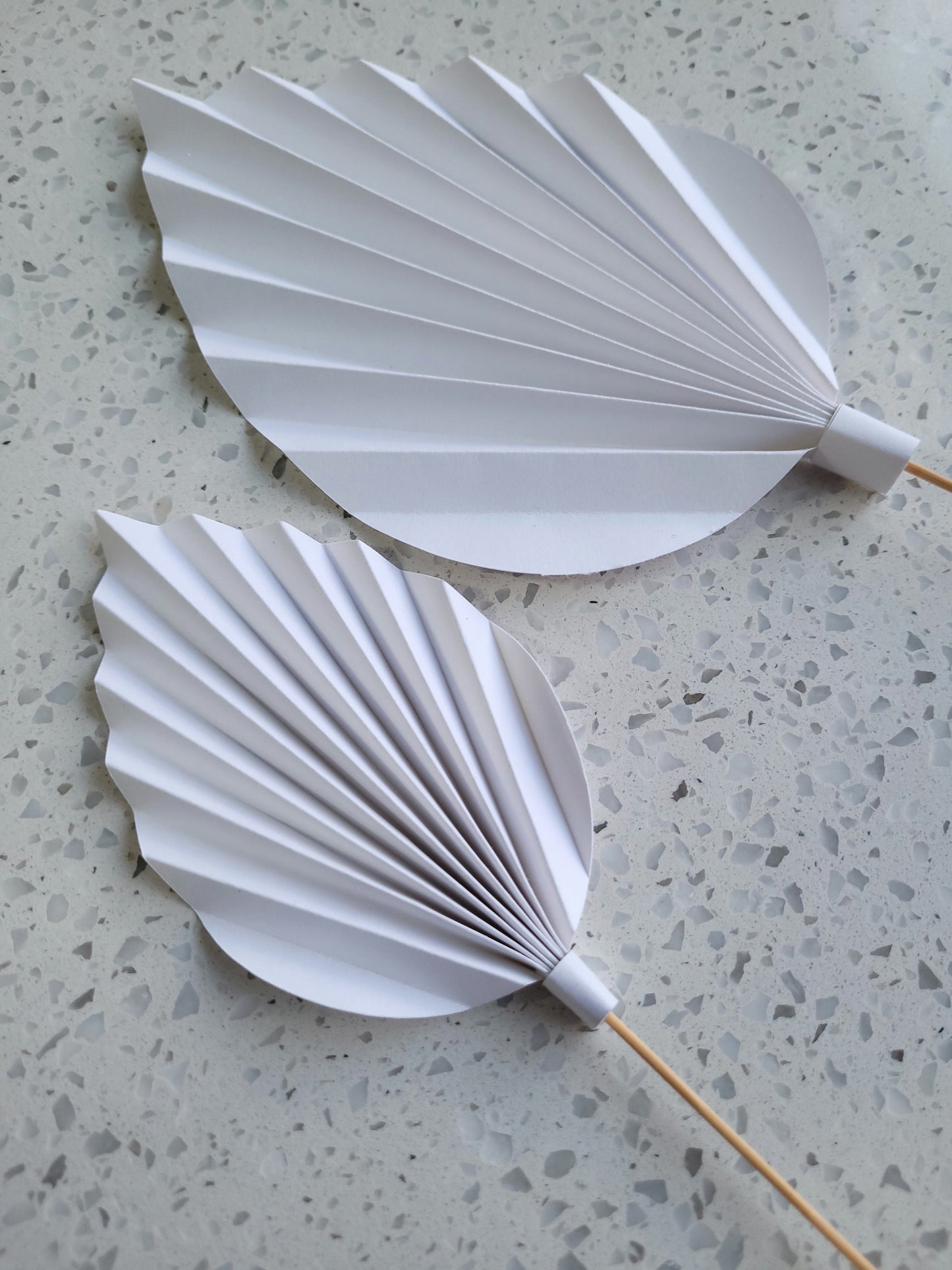 Bohemian Floral Palm Leaf Paper Cake Topper