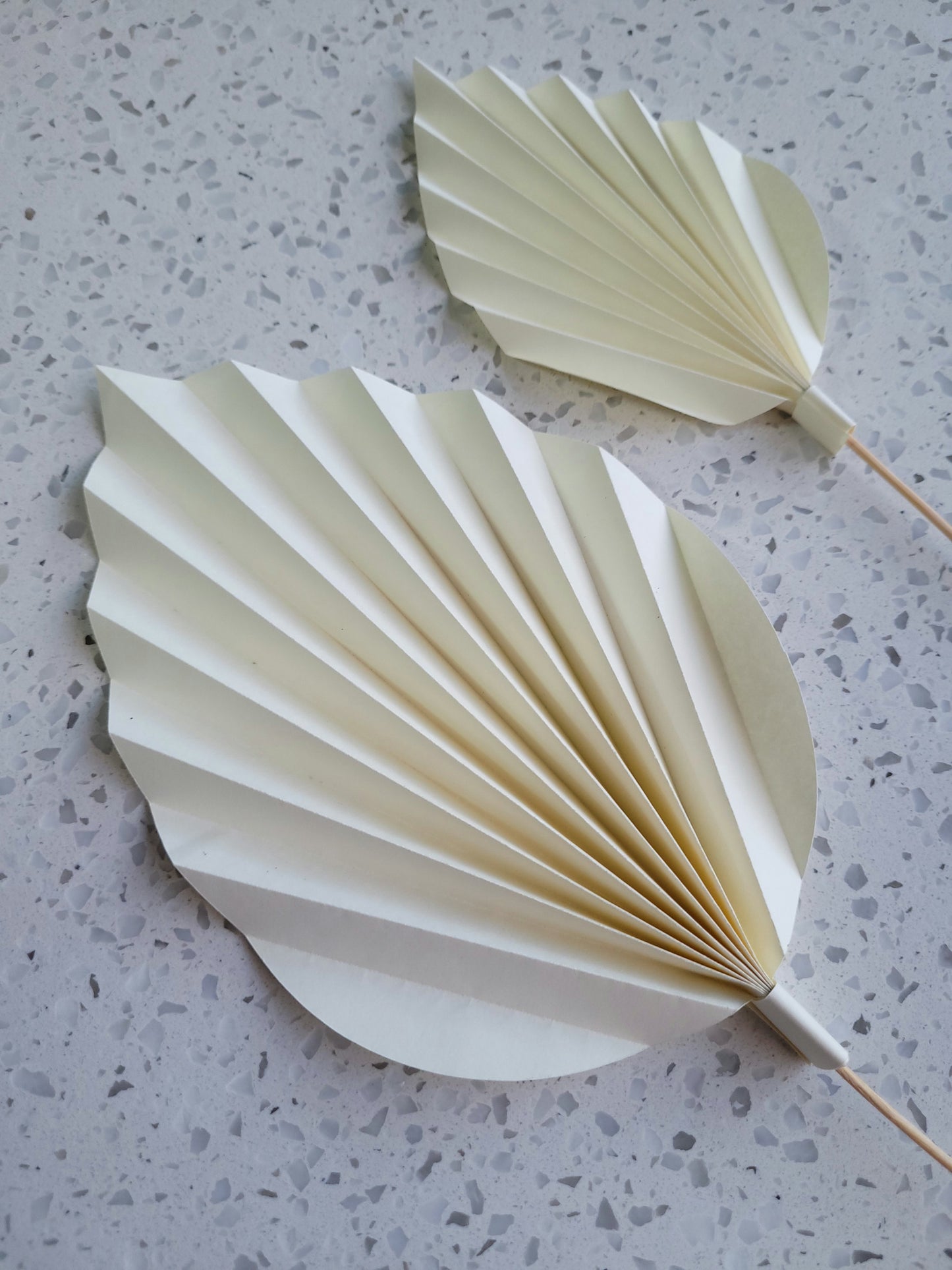 Bohemian Floral Palm Leaf Paper Cake Topper