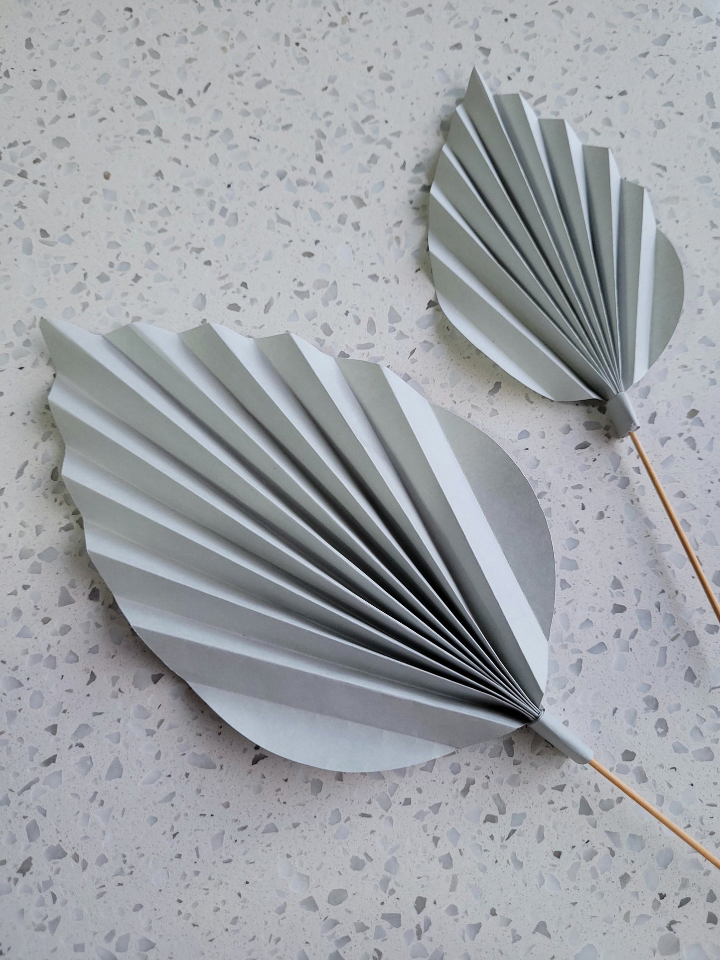 Bohemian Floral Palm Leaf Paper Cake Topper