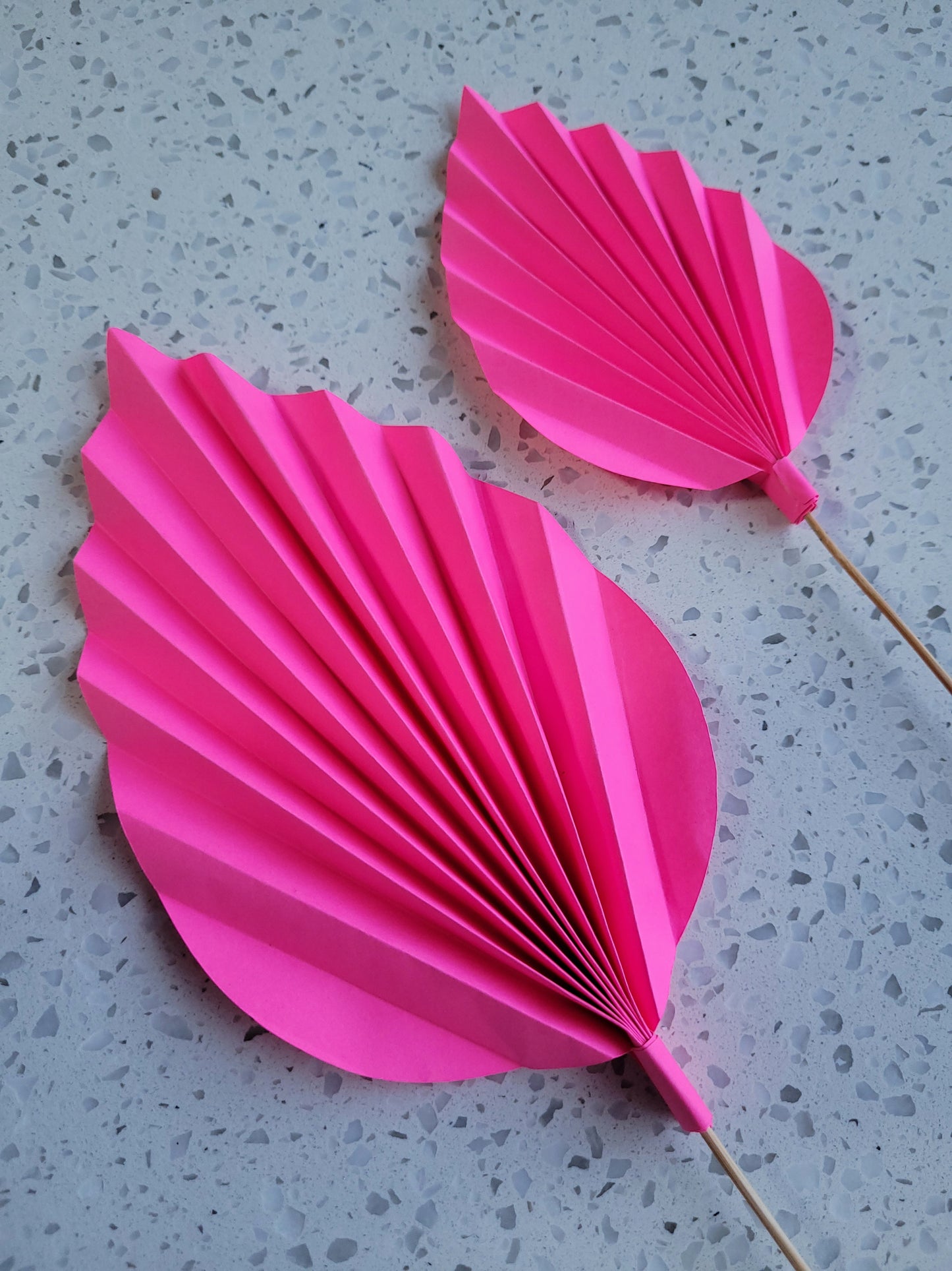 Bohemian Floral Palm Leaf Paper Cake Topper