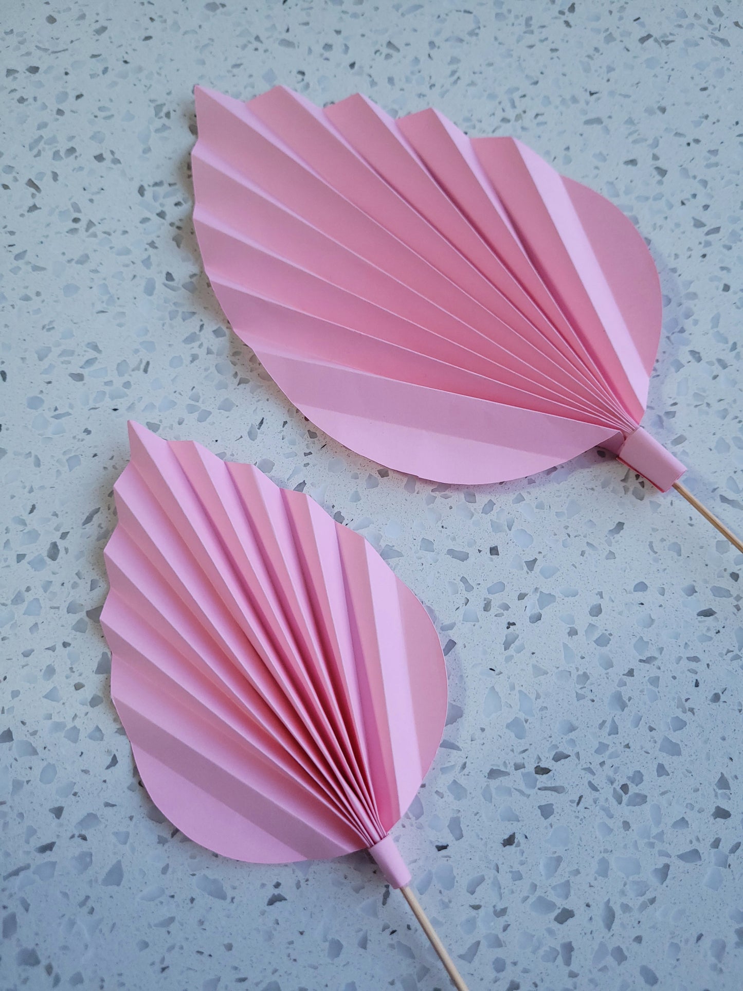 Bohemian Floral Palm Leaf Paper Cake Topper