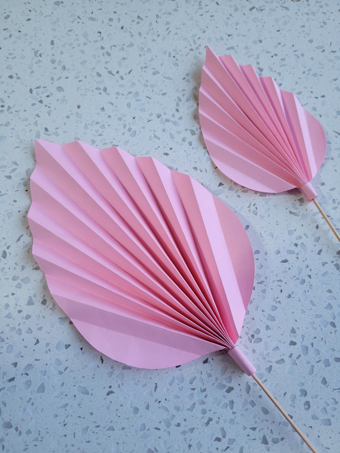 Bohemian Floral Palm Leaf Paper Cake Topper