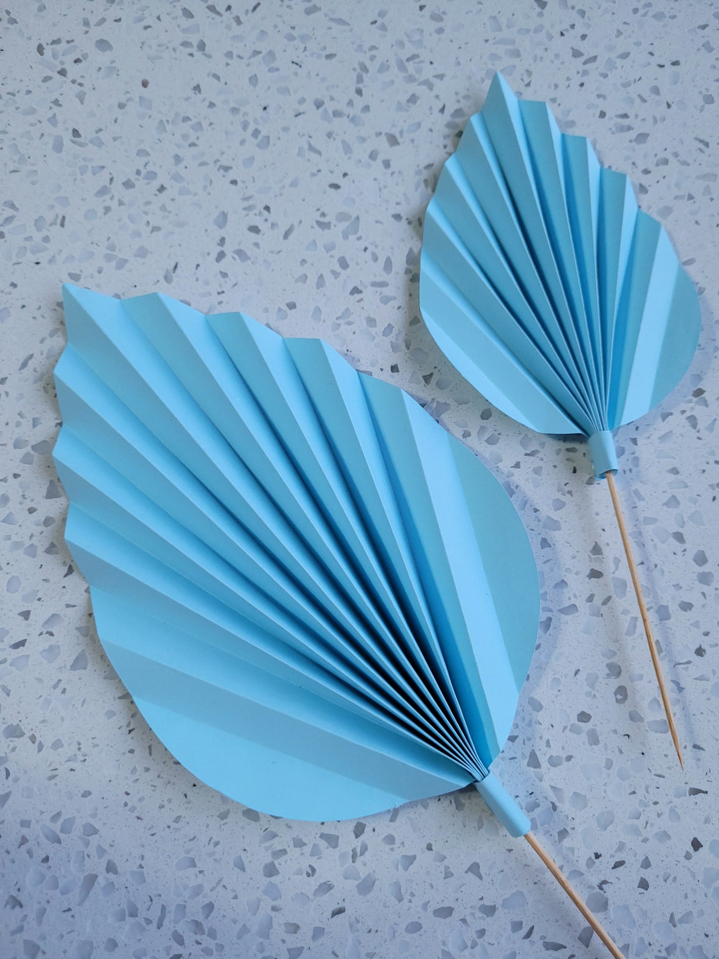 Bohemian Floral Palm Leaf Paper Cake Topper