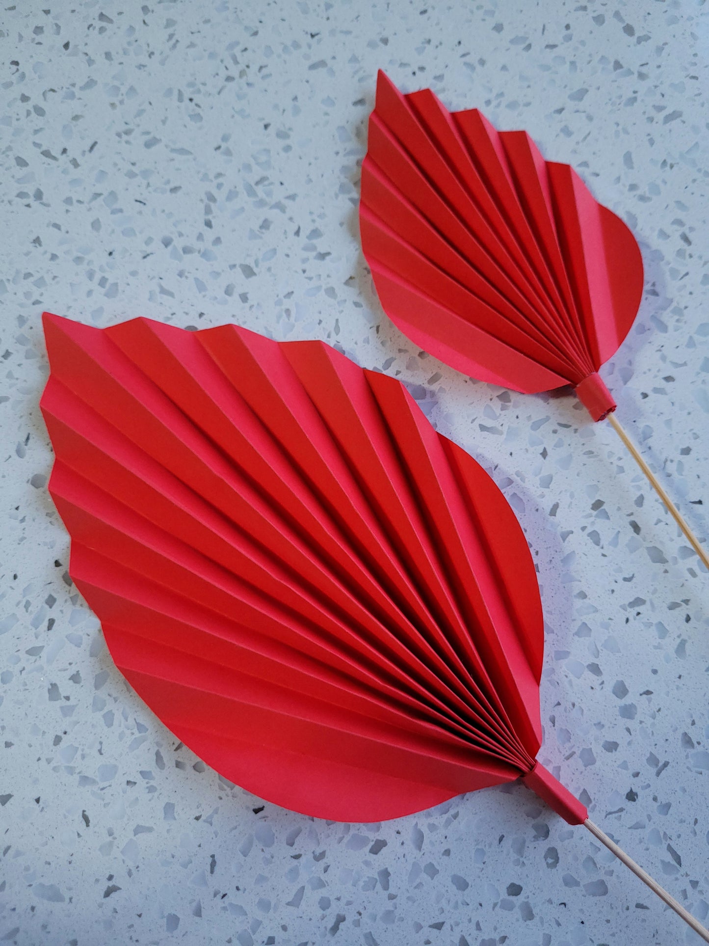 Bohemian Floral Palm Leaf Paper Cake Topper