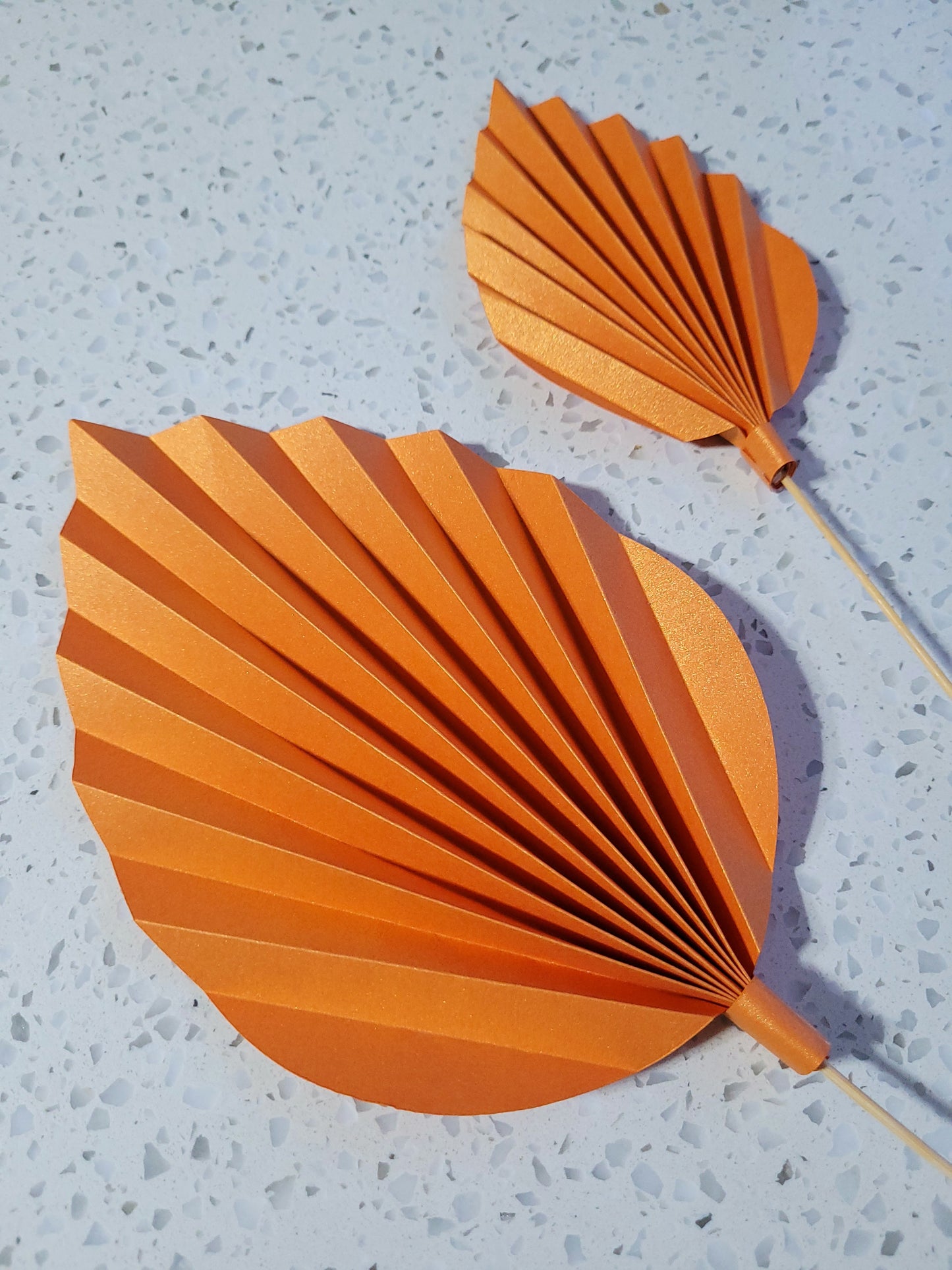 Bohemian Floral Palm Leaf Paper Cake Topper - Shimmer