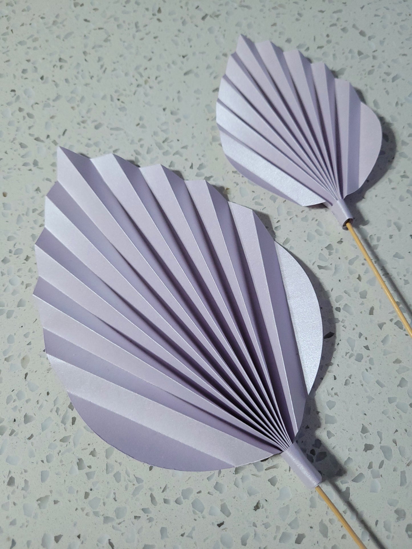 Bohemian Floral Palm Leaf Paper Cake Topper - Shimmer