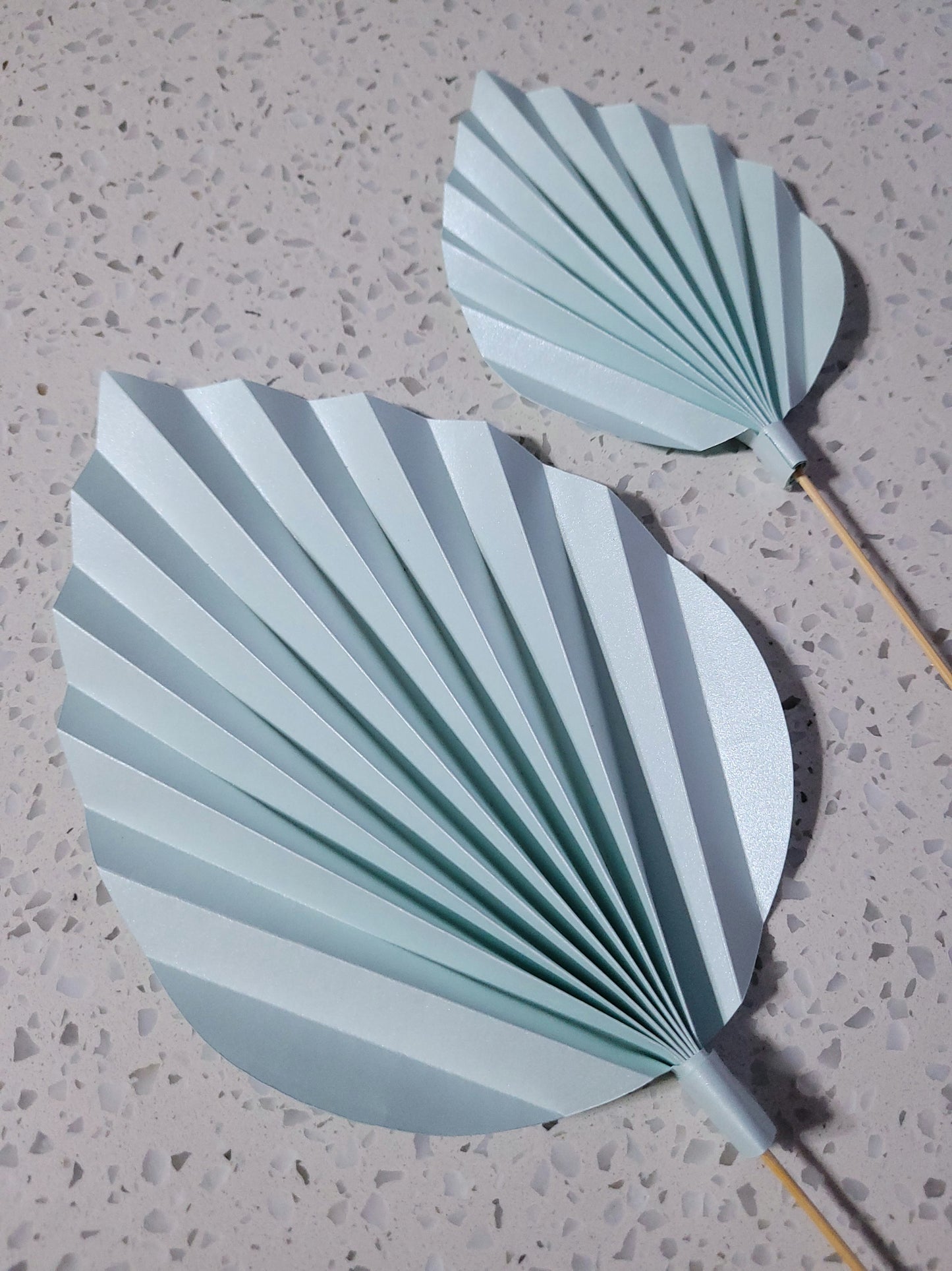 Bohemian Floral Palm Leaf Paper Cake Topper - Shimmer