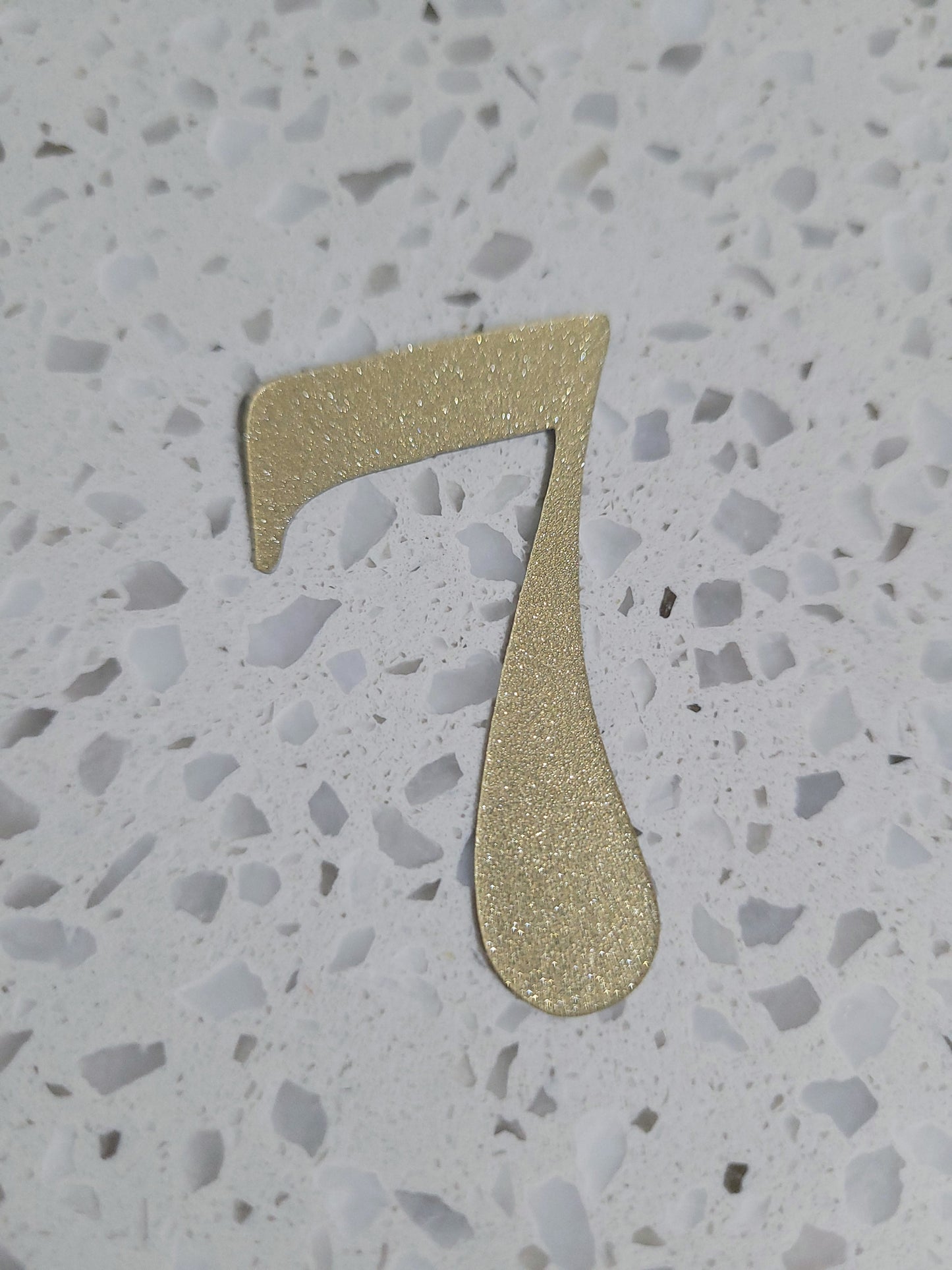 5cm Gold Sparkle Texture Plastic Number Cake Topper 0 - 9 Option #01