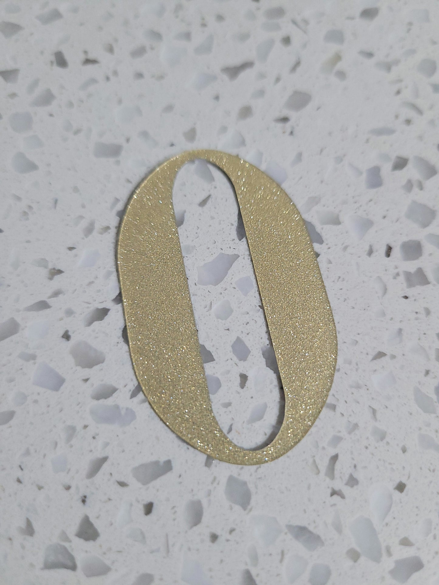 5cm Gold Sparkle Texture Plastic Number Cake Topper 0 - 9 Option #01