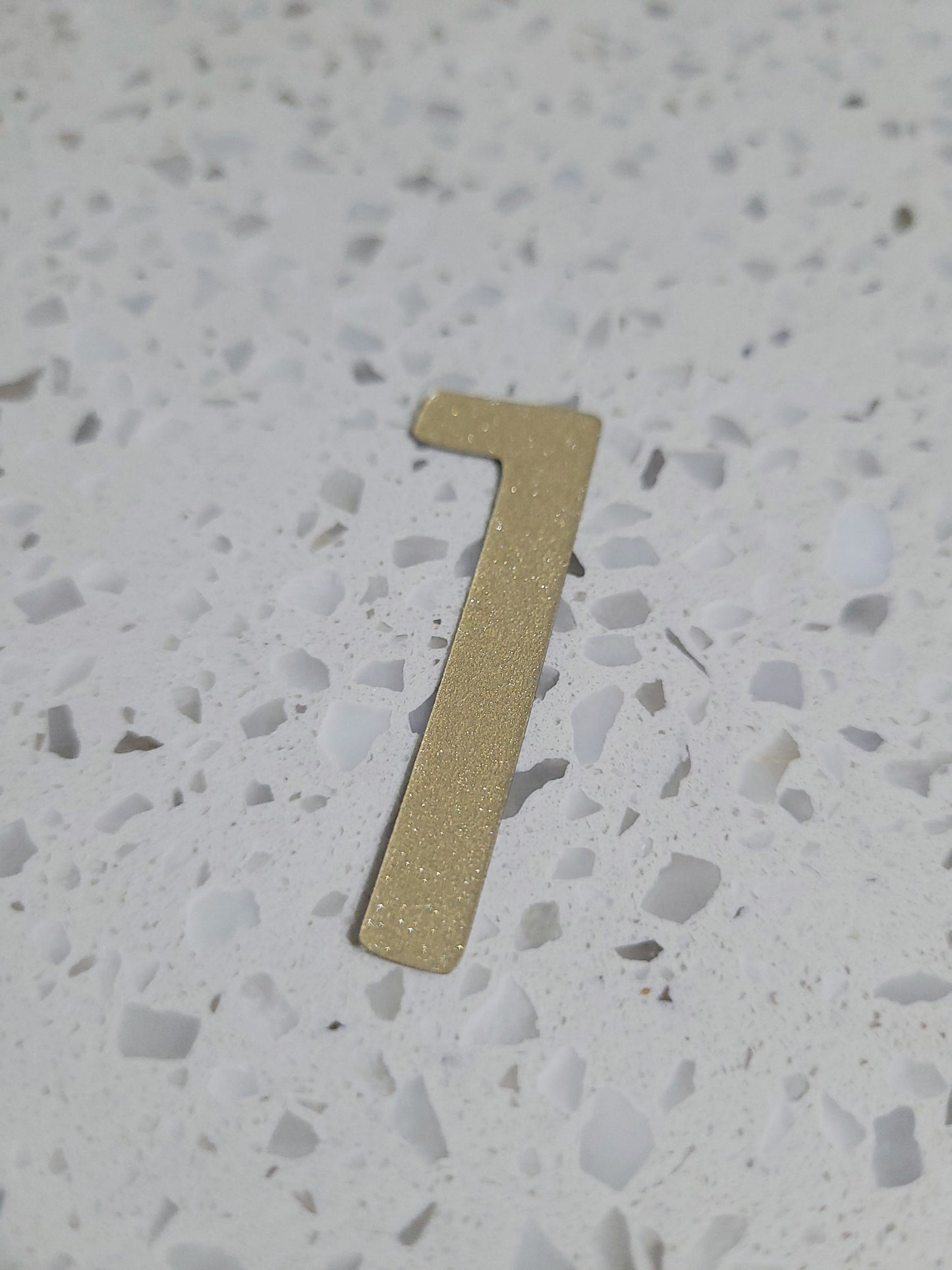 5cm Gold Sparkle Texture Plastic Number Cake Topper 0 - 9 Option #02