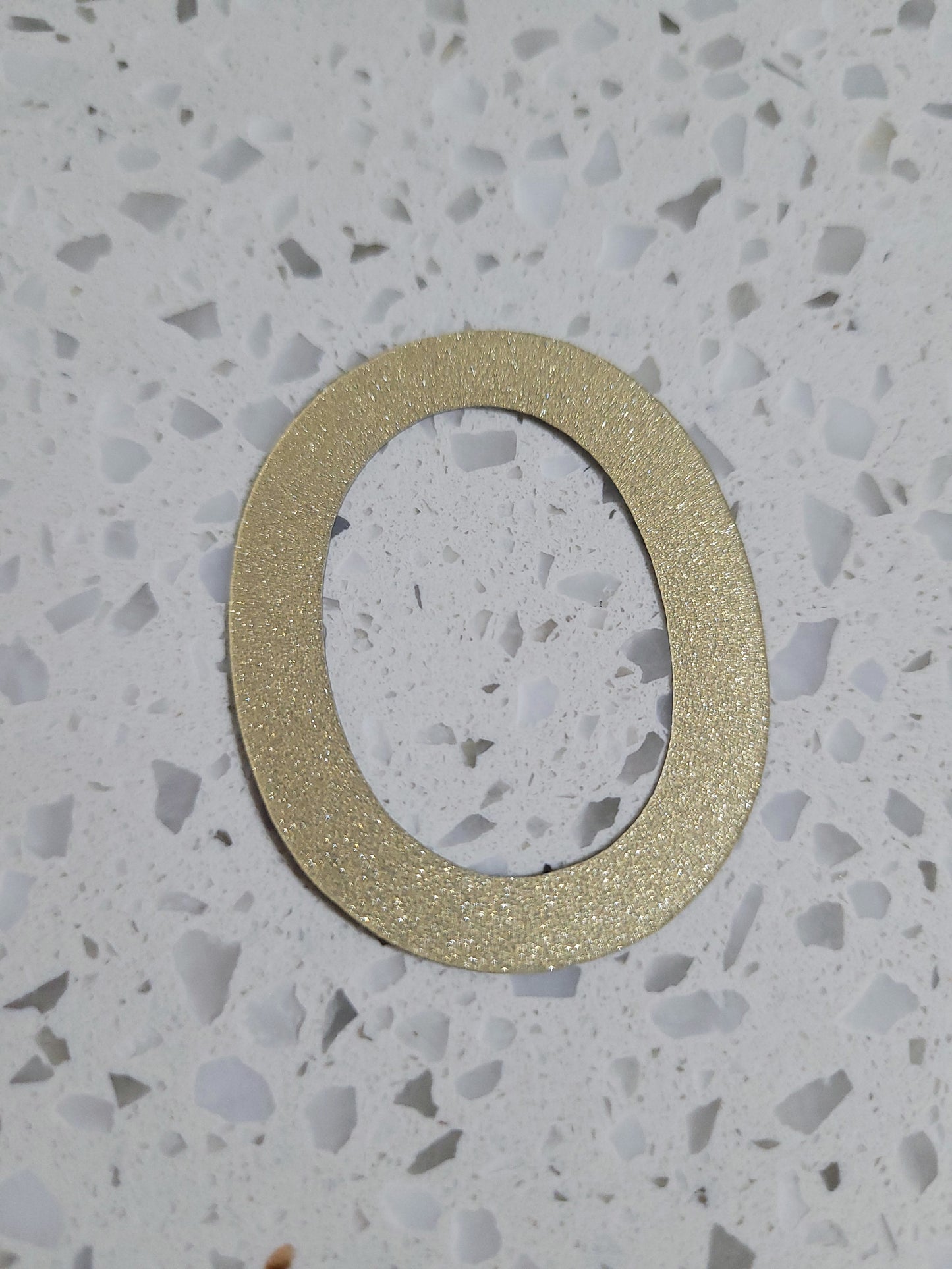 5cm Gold Sparkle Texture Plastic Number Cake Topper 0 - 9 Option #02