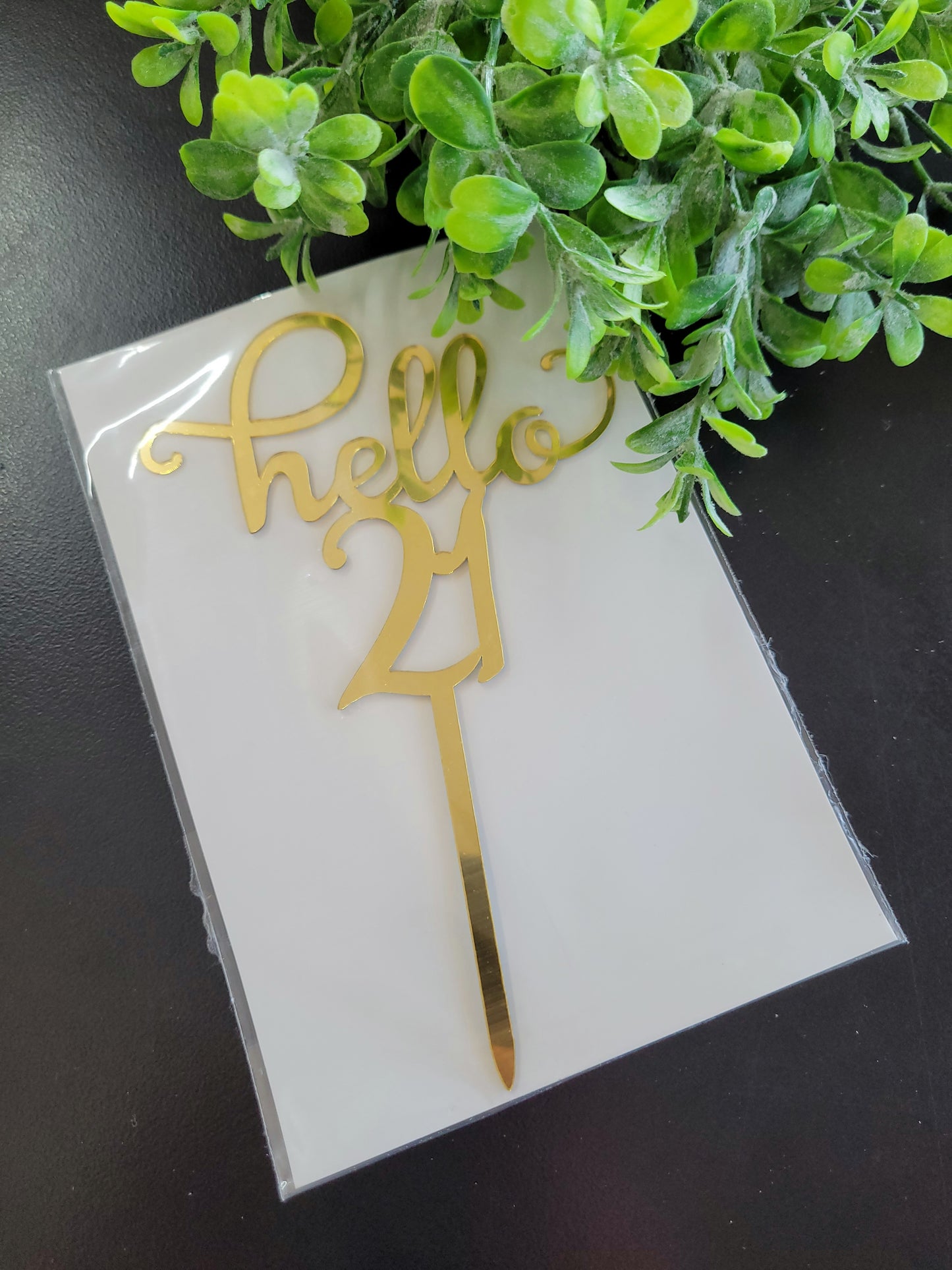 Hello Gold Assorted Number Cake Toppers