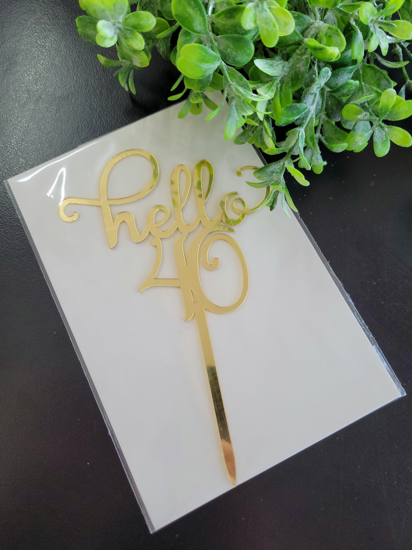 Hello Gold Assorted Number Cake Toppers