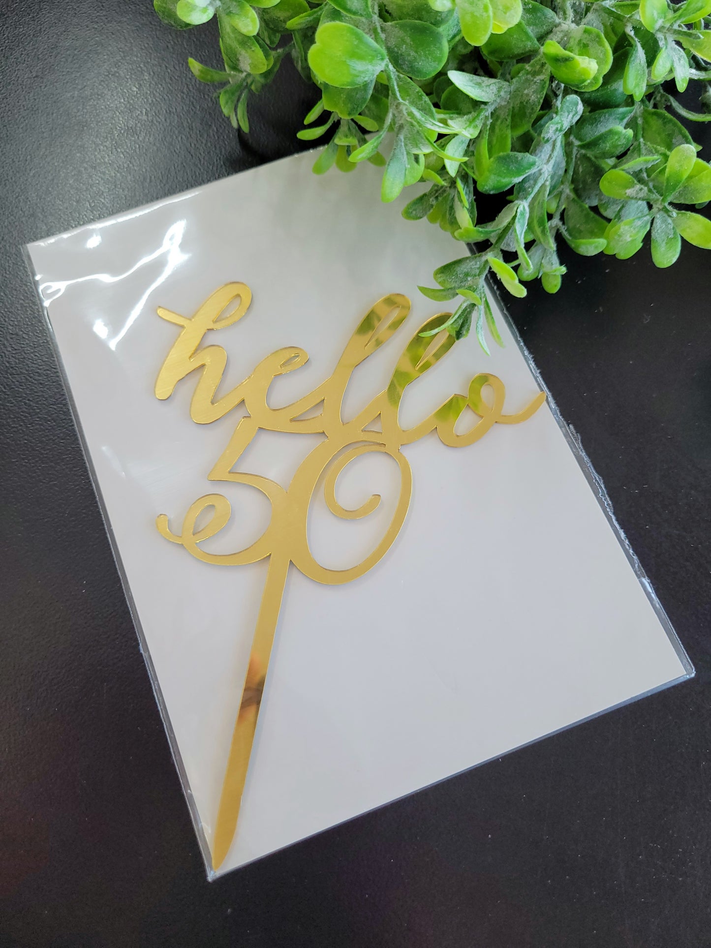 Hello Gold Assorted Number Cake Toppers