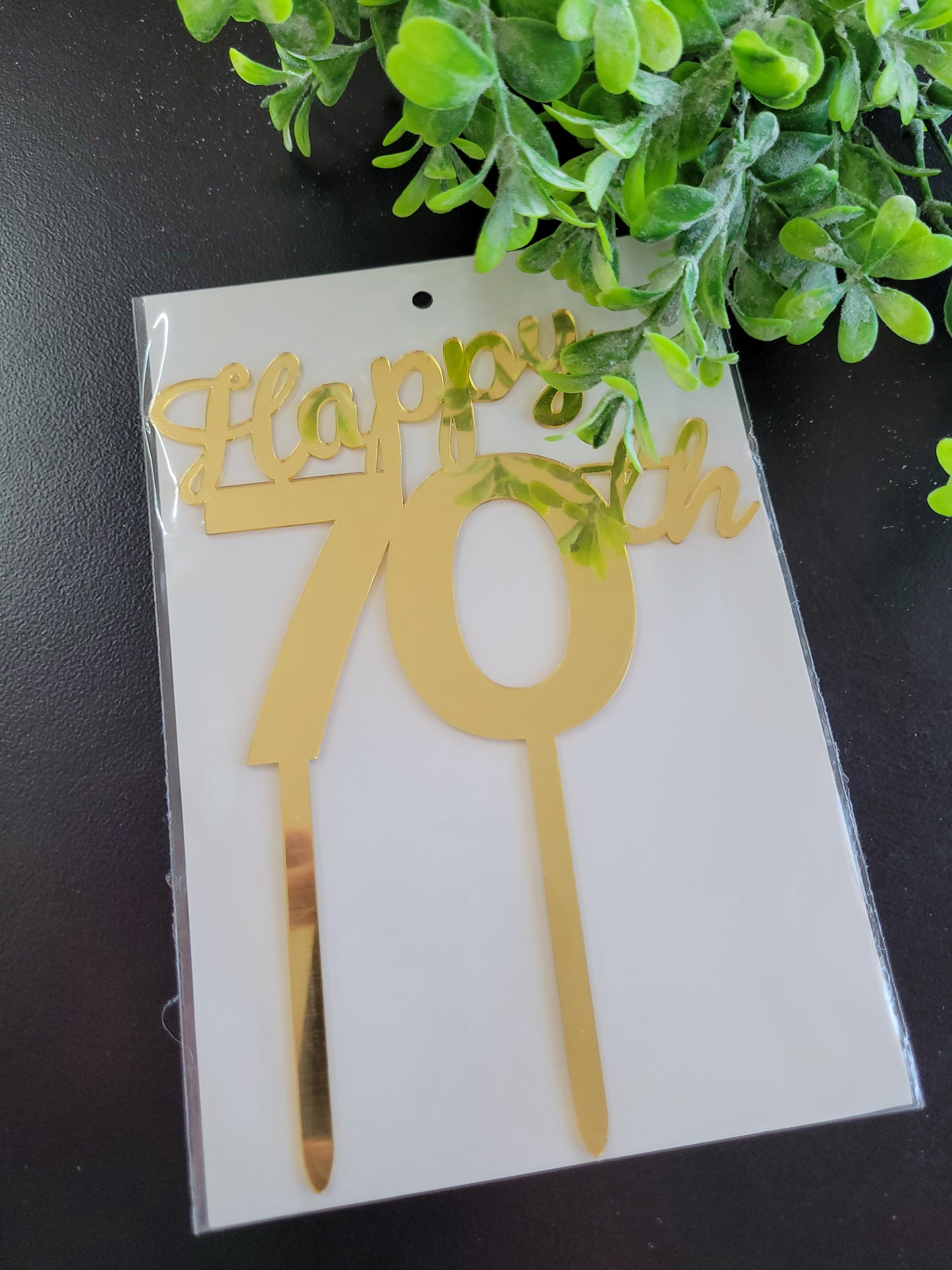 'Happy' Birthday Gold Assorted  Number Cake Toppers