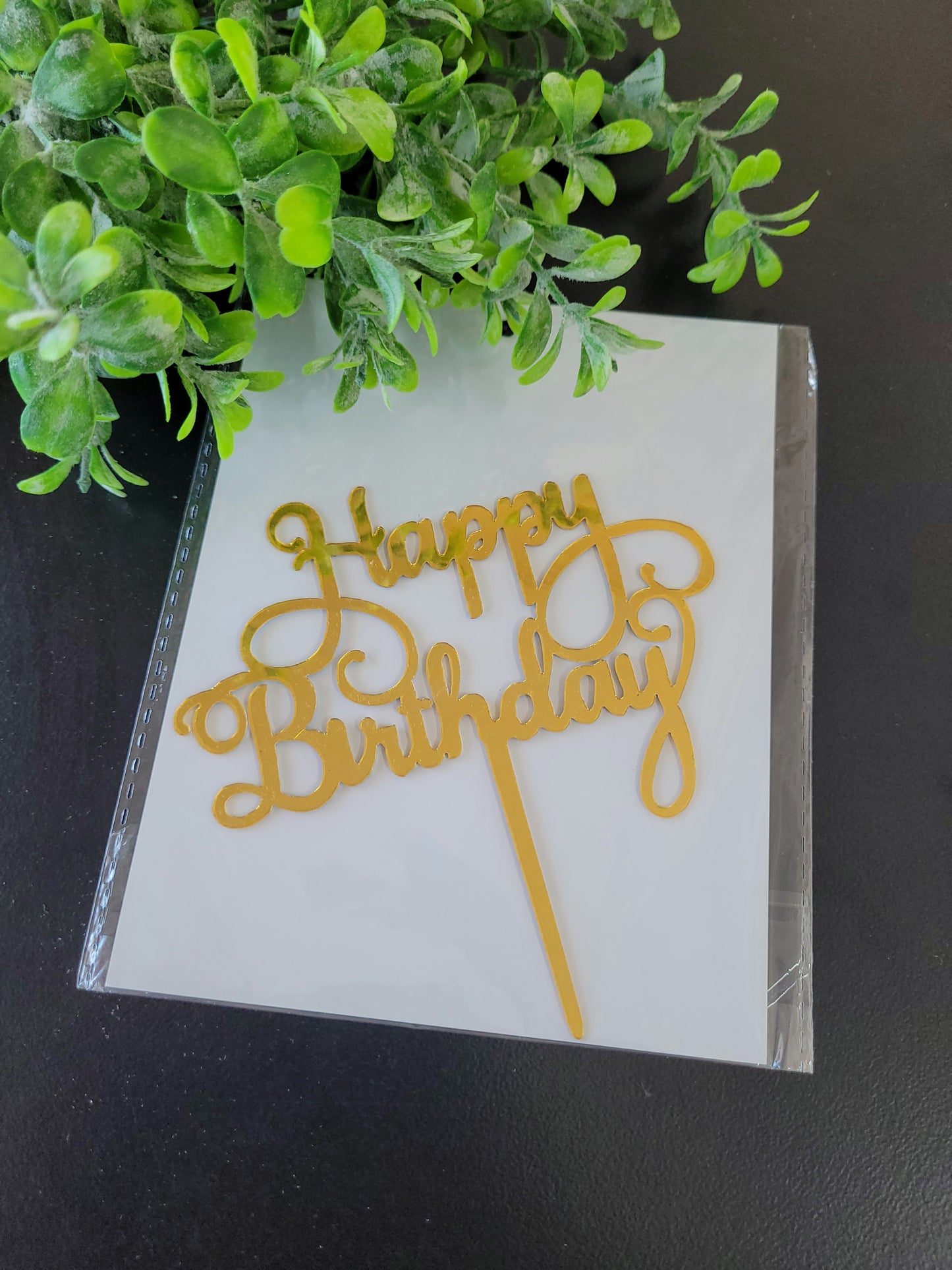 Happy Birthday Gold Assorted Cake Topper