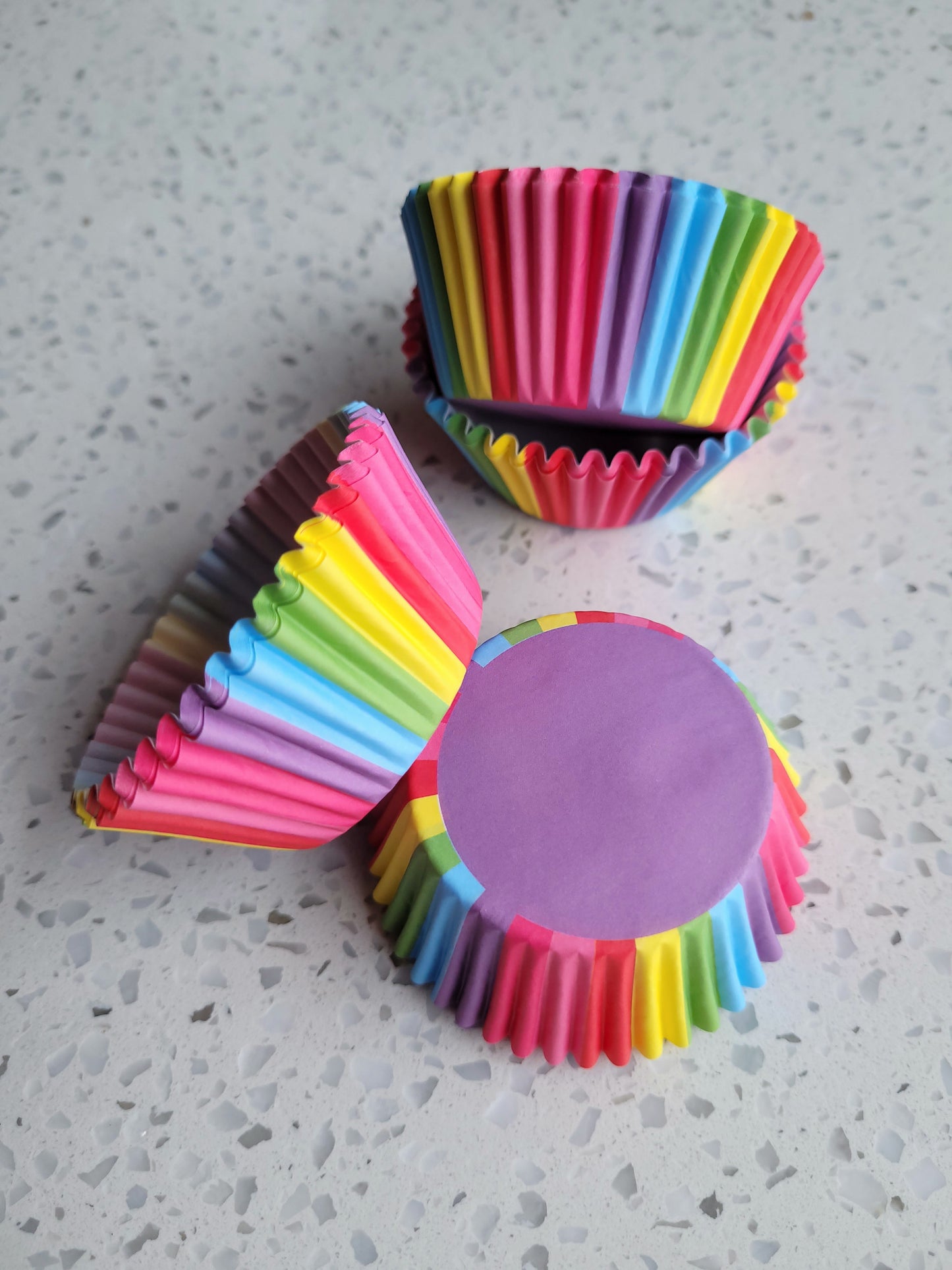 Colourful Rainbow Cupcake Paper Cups - Pack of 100