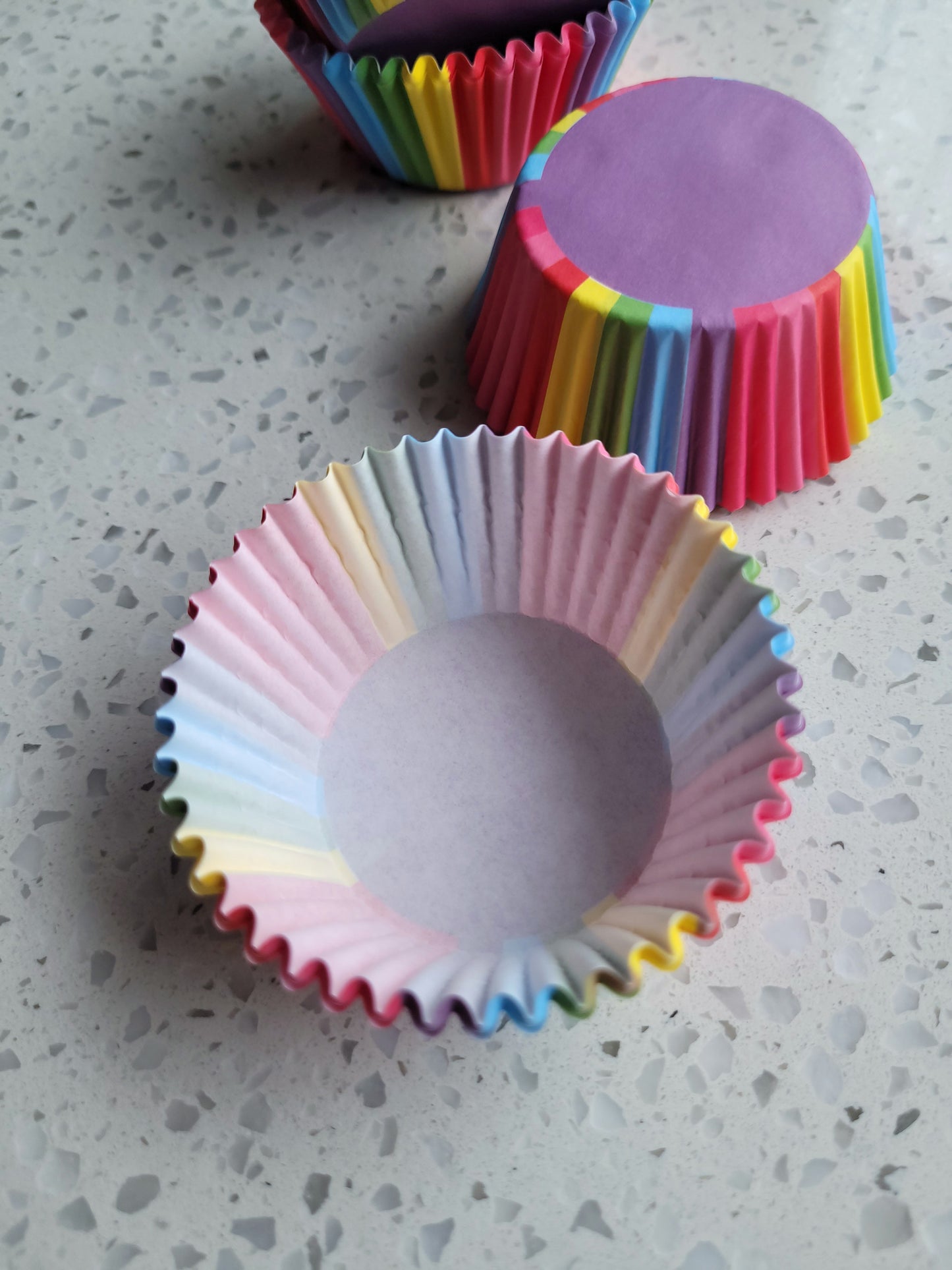 Colourful Rainbow Cupcake Paper Cups - Pack of 100